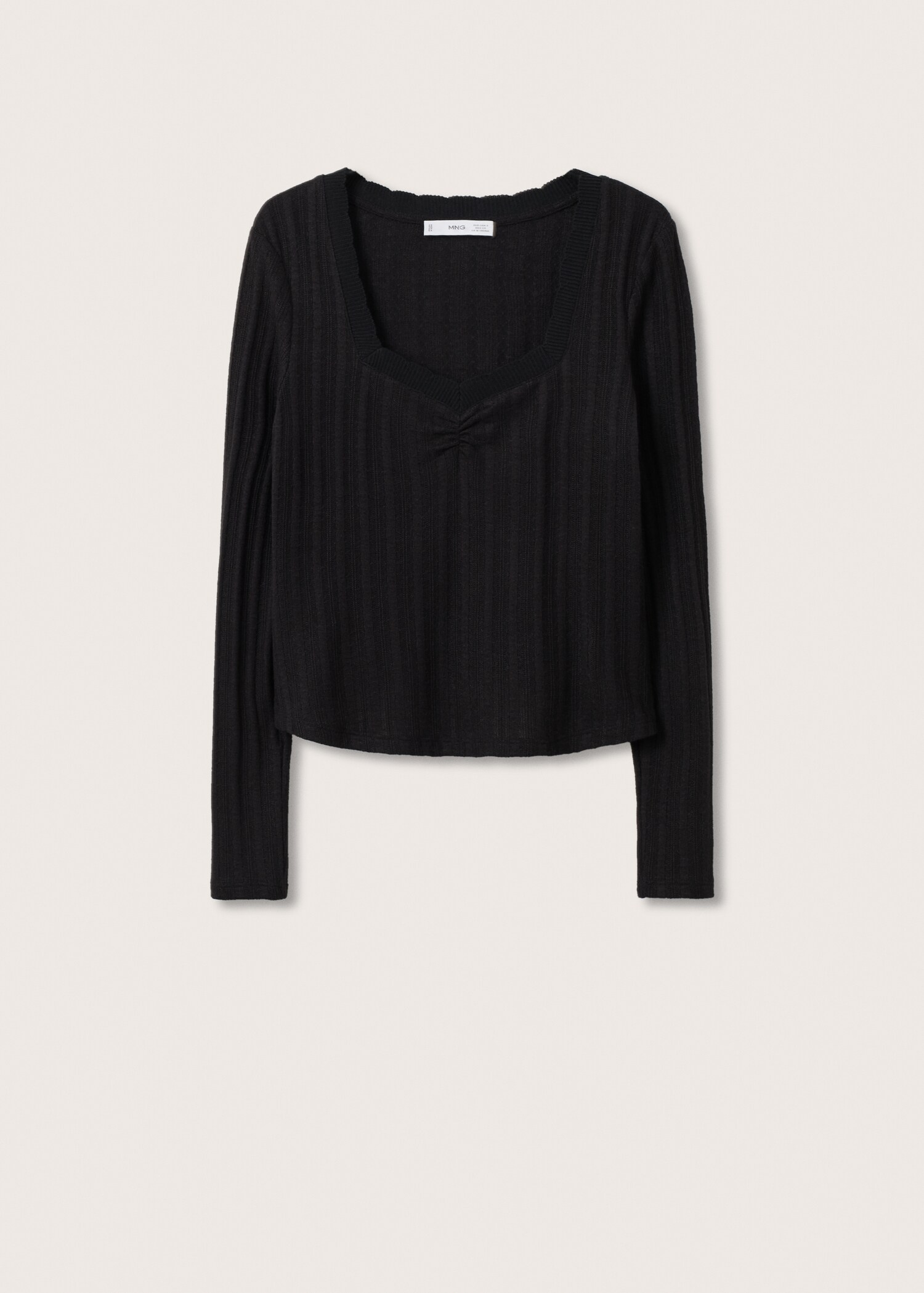 T-shirt maille côtelée - Article sans modèle
