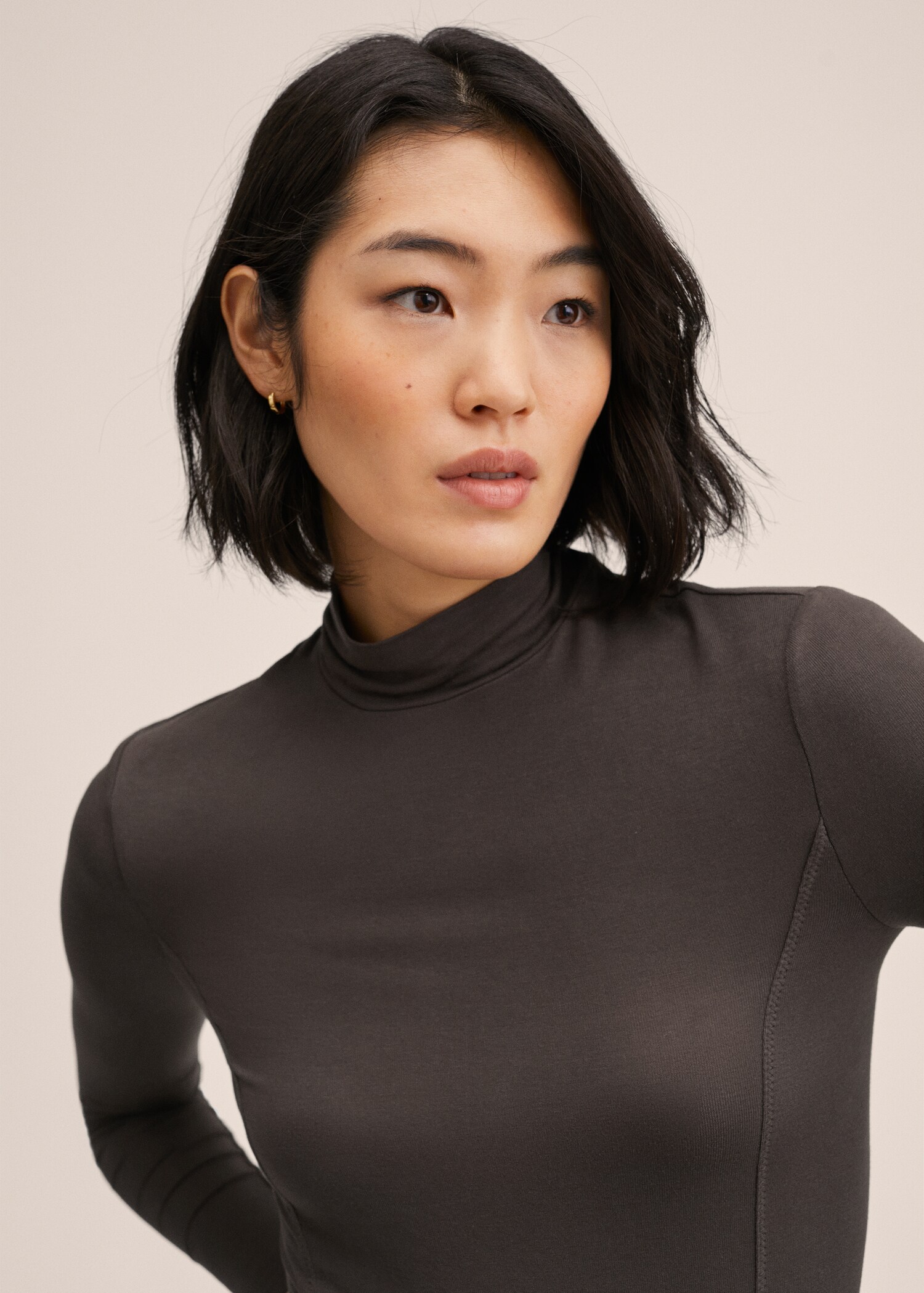 Perkins-neck long-sleeved t-shirt - Details of the article 1