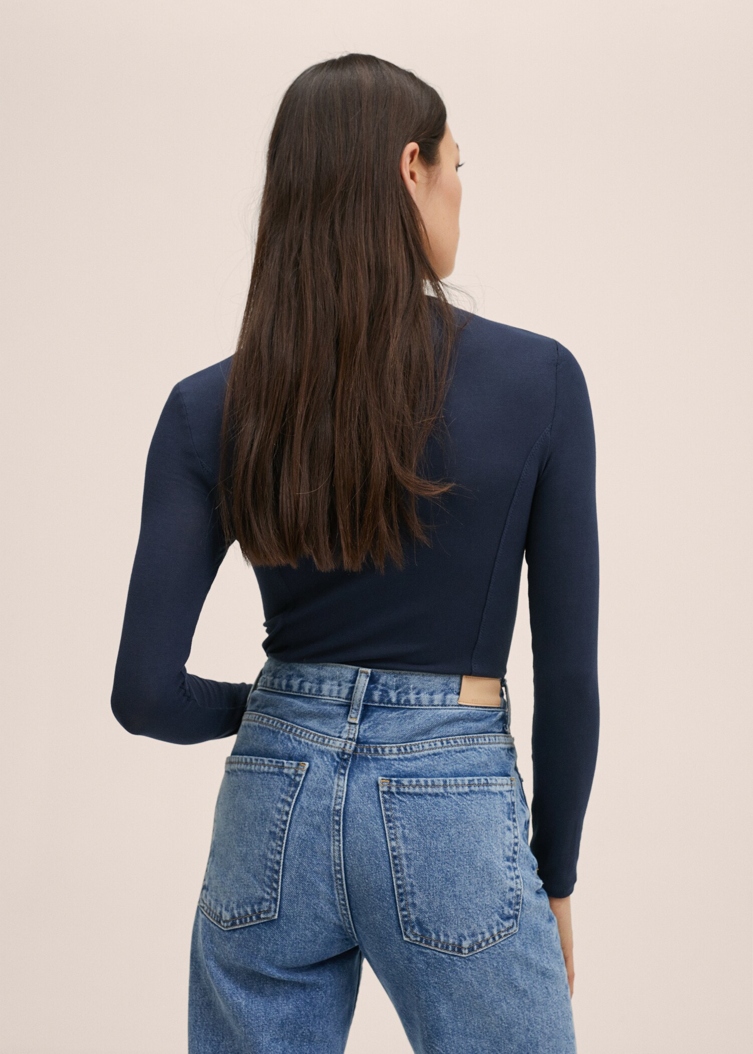 Perkins-neck long-sleeved t-shirt - Reverse of the article