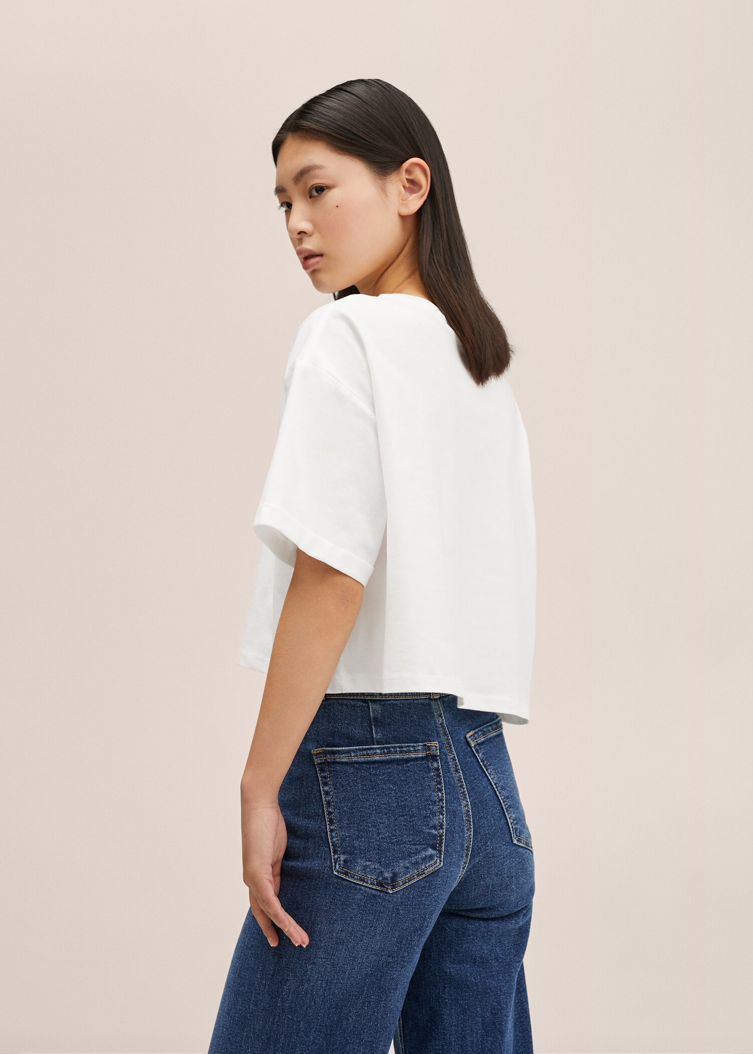 Message crop T-shirt - Reverse of the article