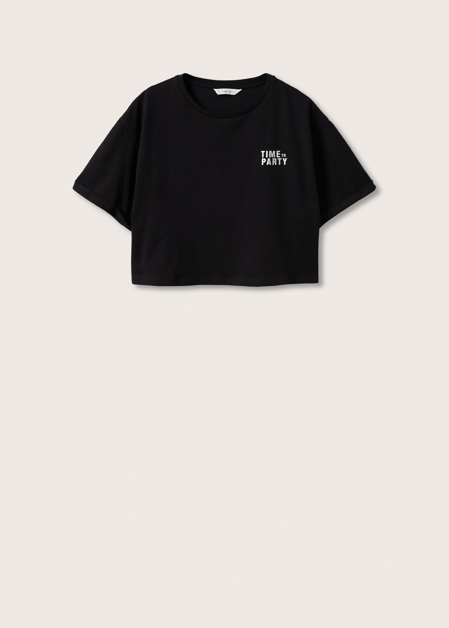 Message crop T-shirt - Article without model