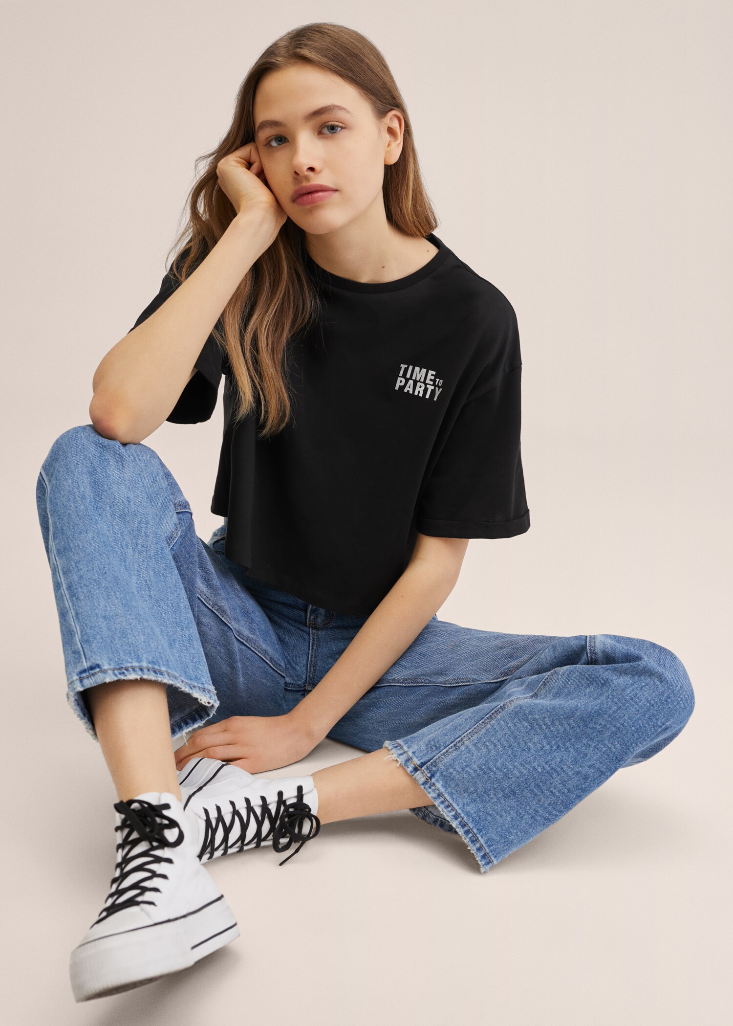 Message crop T-shirt - Details of the article 1