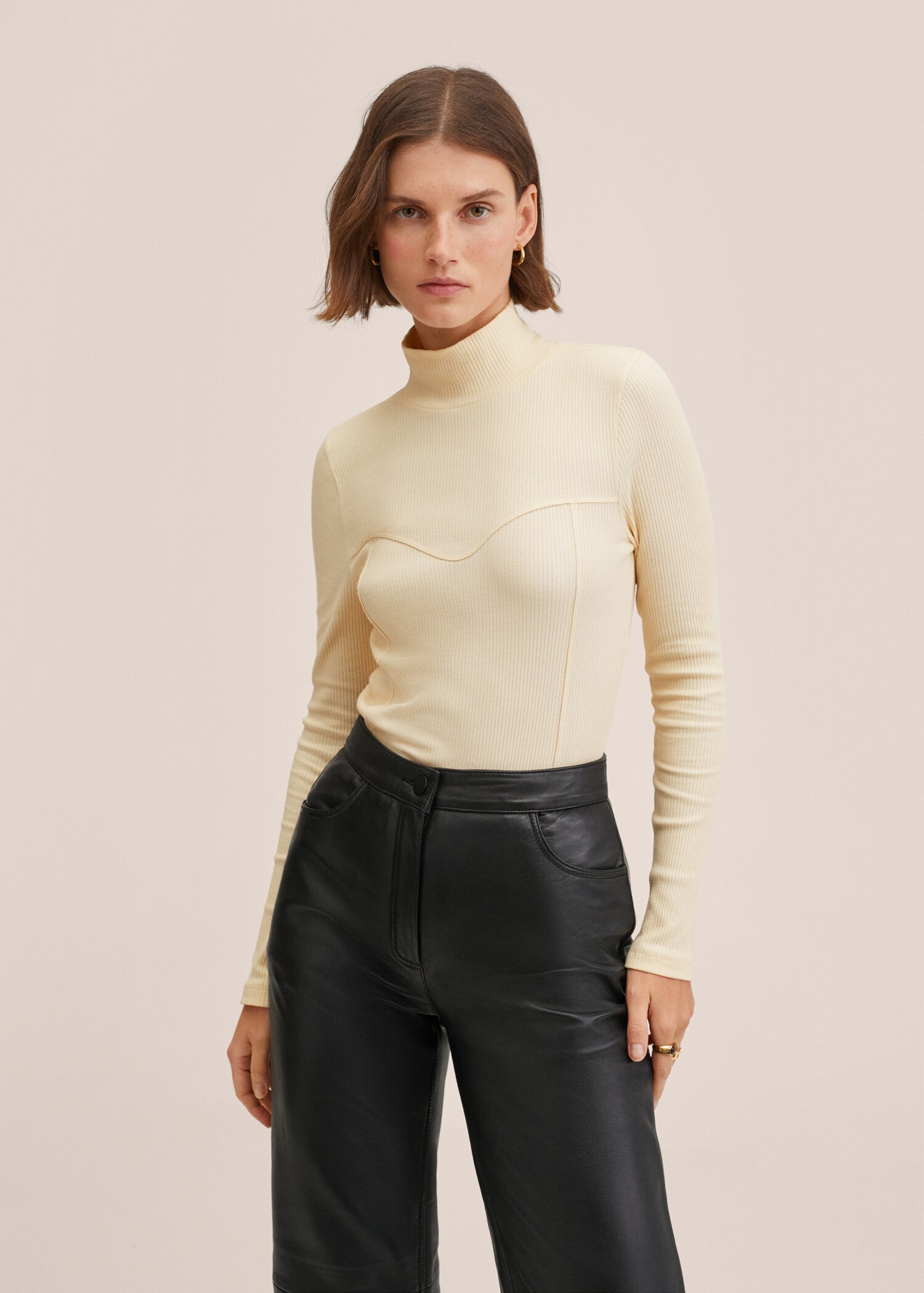 Corset detail T-shirt - Medium plane