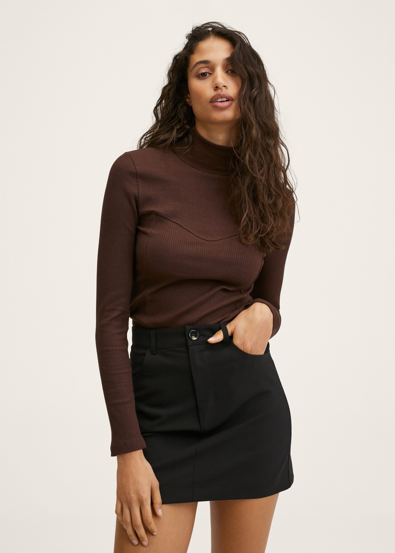 Corset detail T-shirt - Medium plane