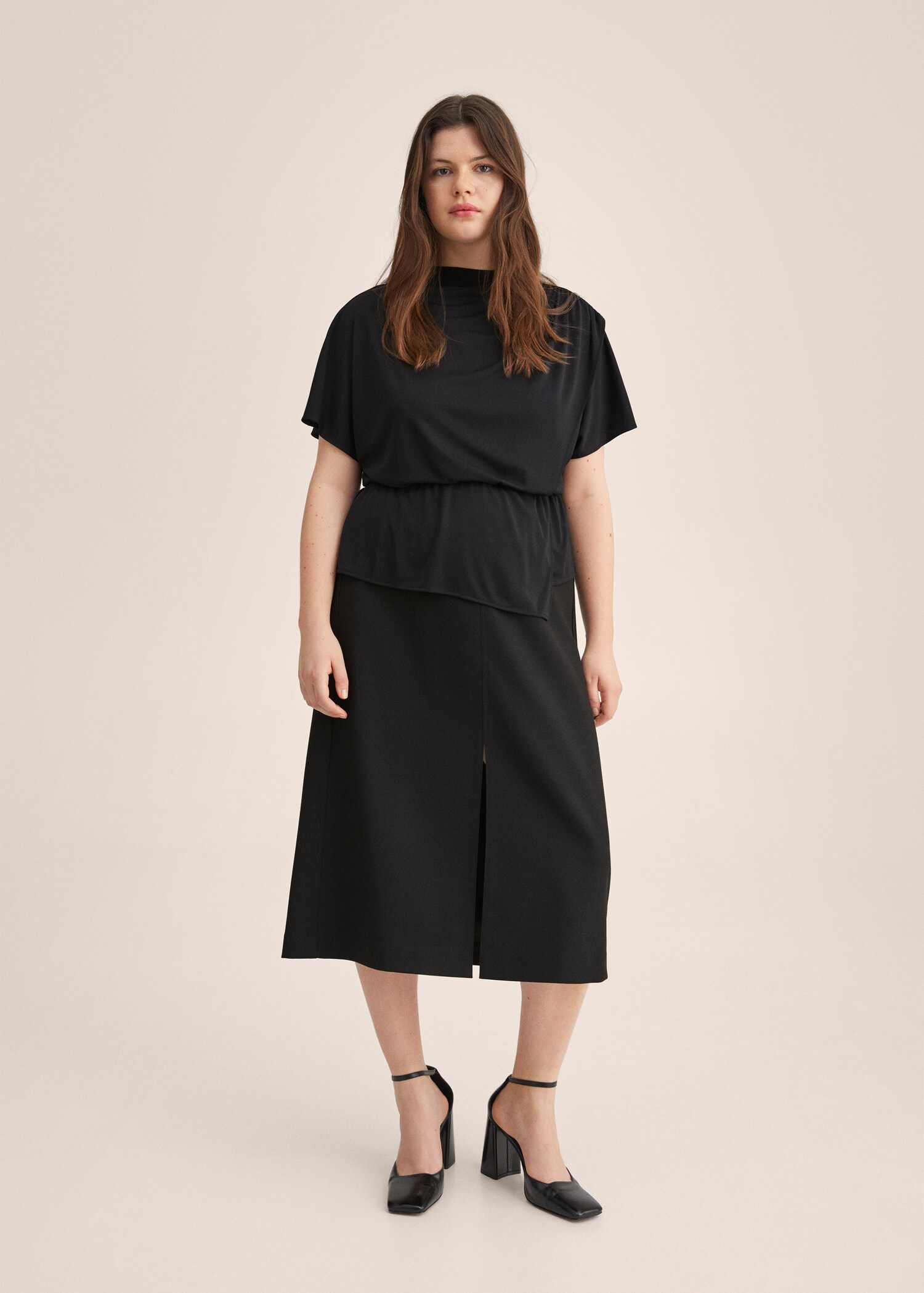 T-shirt with gathered waist  - Medium plane