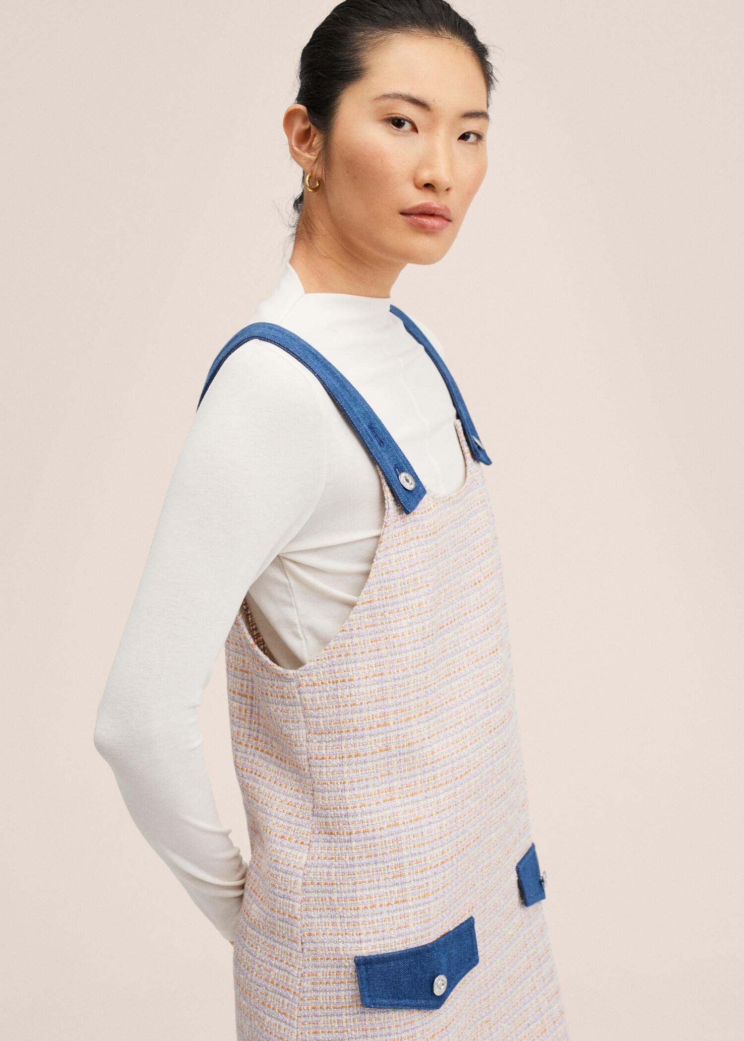 Tweed pinafore with pockets - Details of the article 2