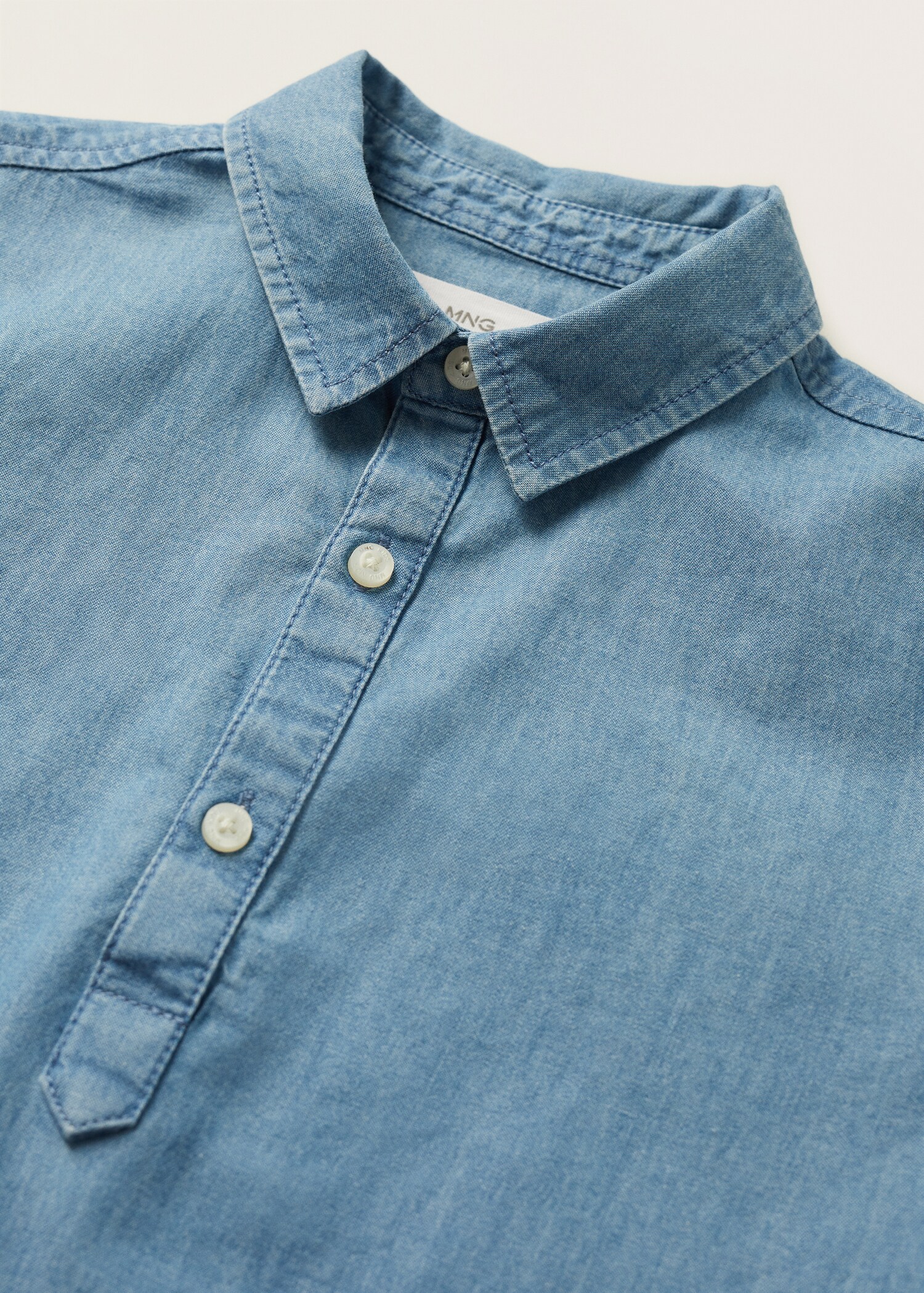 Cotton denim shirt - Details of the article 8