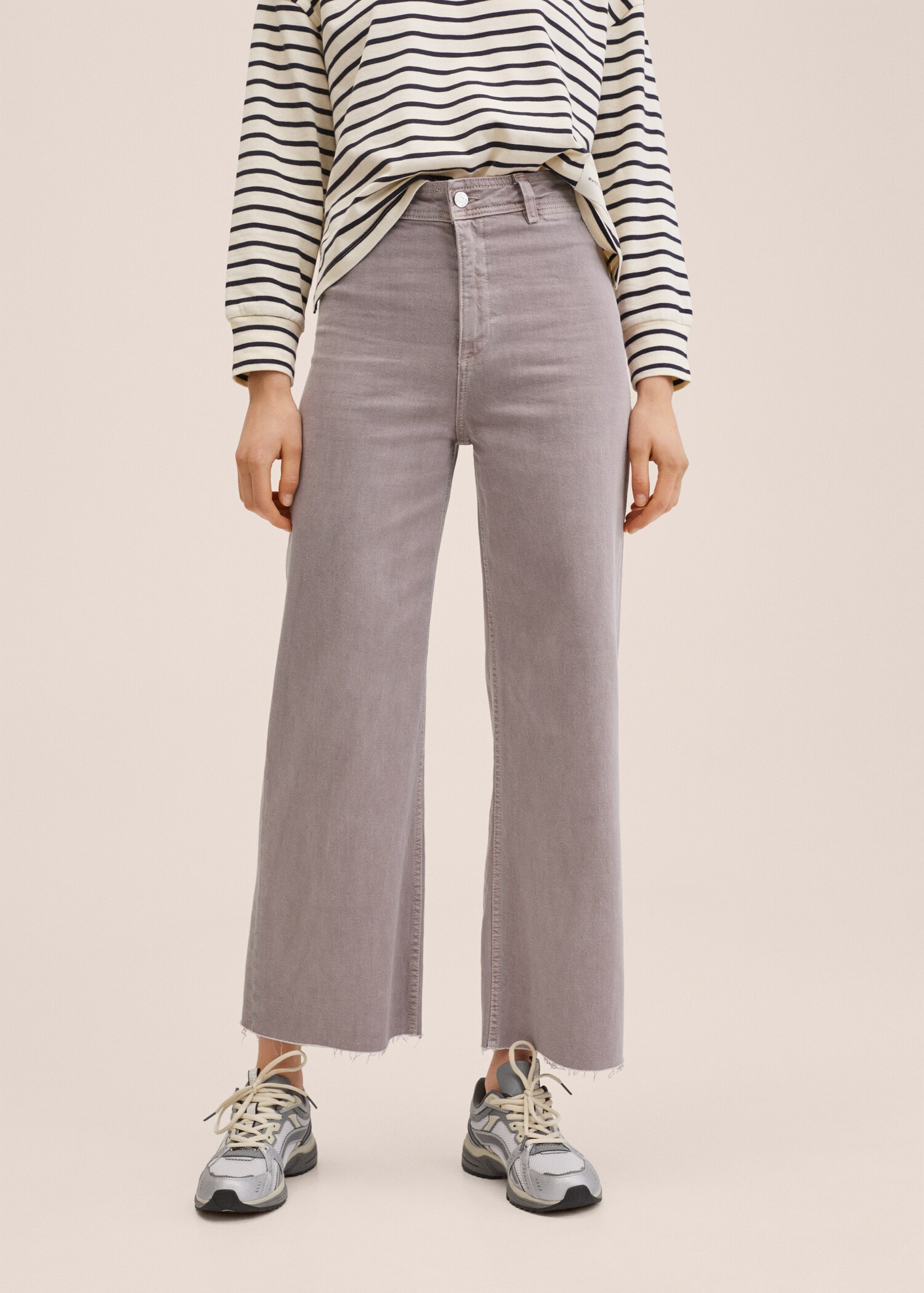 High-waist culotte jeans - Medium plane