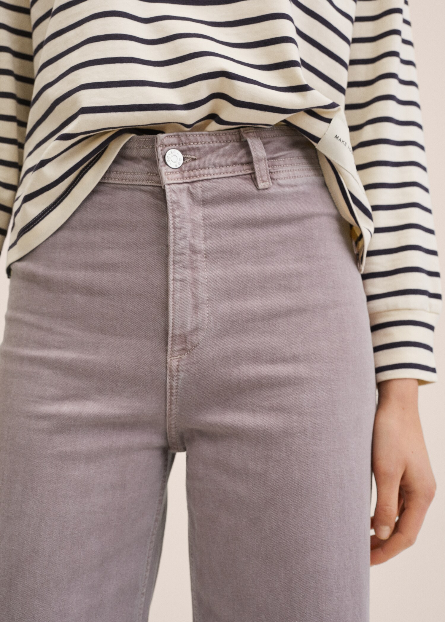 High-waist culotte jeans - Details of the article 1