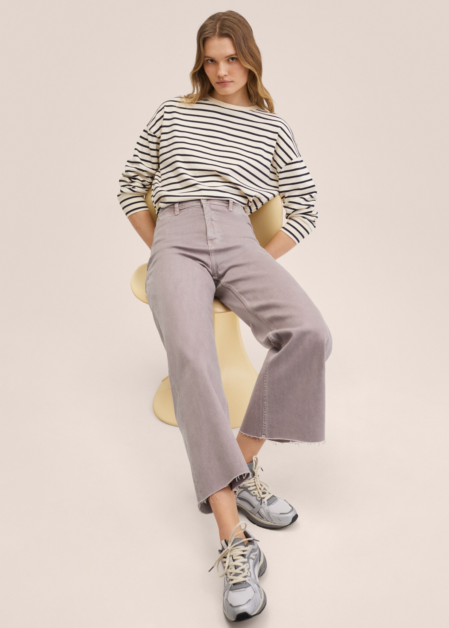 High-waist culotte jeans - Details of the article 2