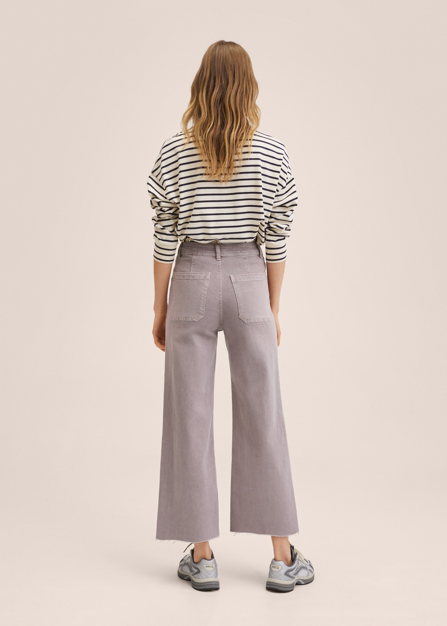 High-waist culotte jeans - Reverse of the article