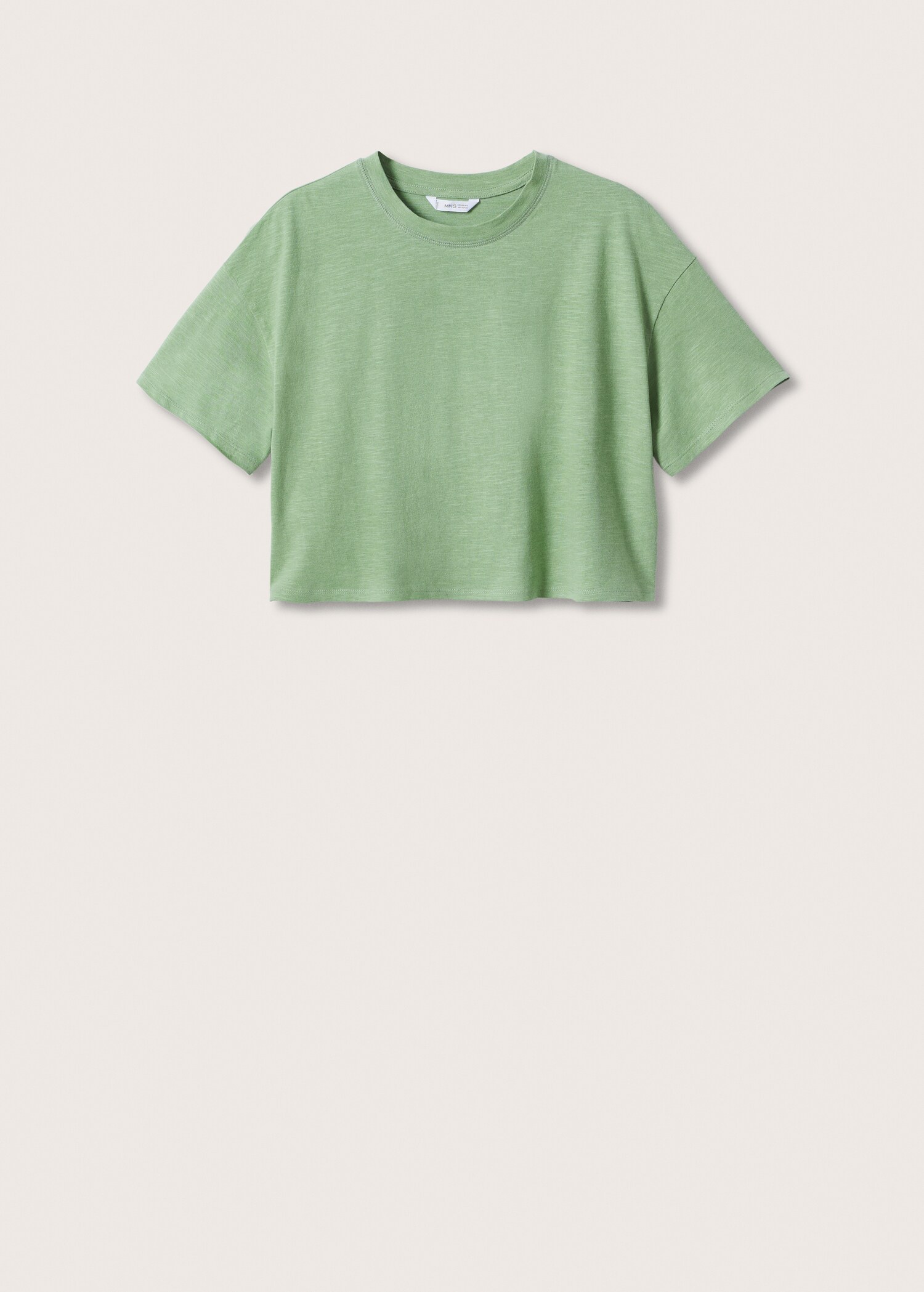 Bavlněné tričko crop - Zboží bez modelu
