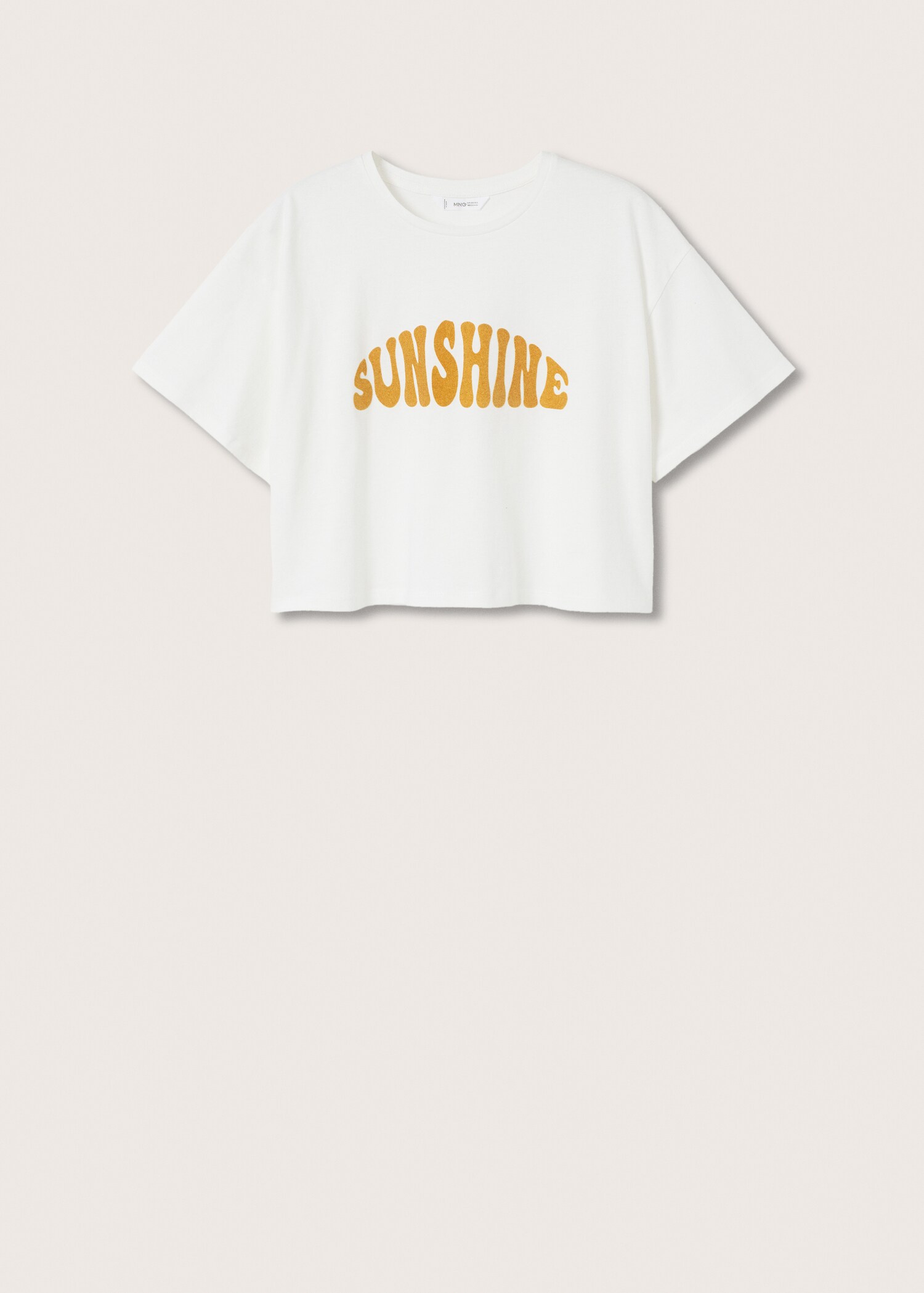 Crop T-shirt met boodschap - Artikel zonder model