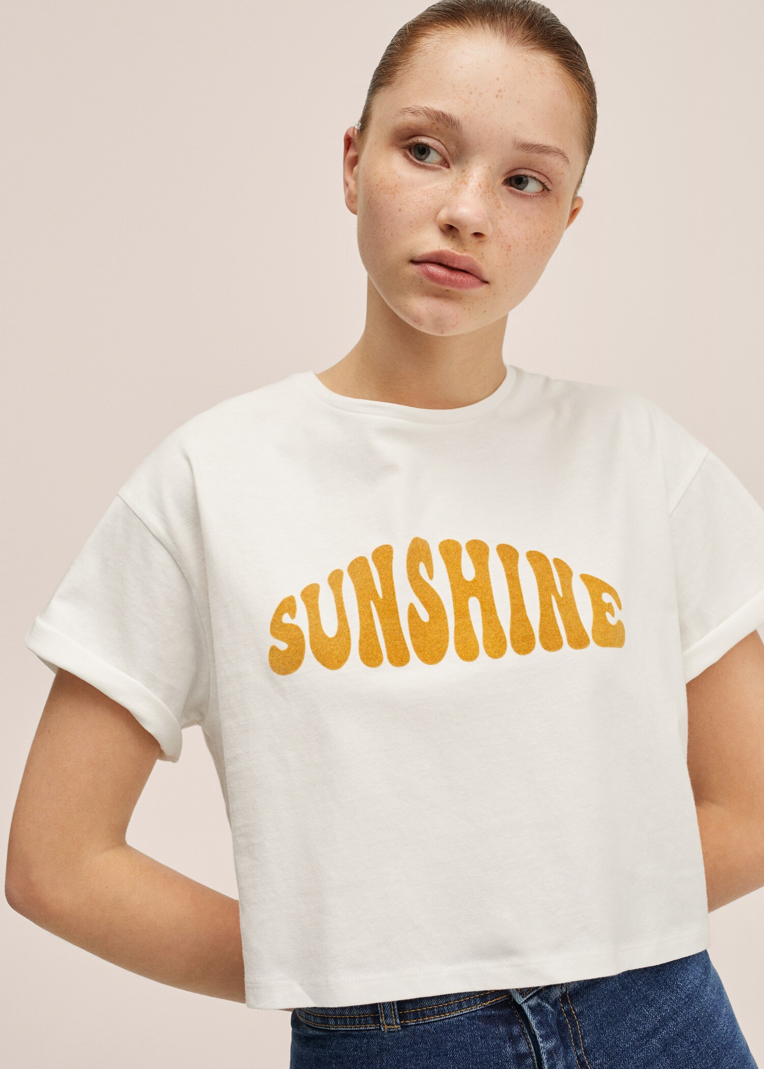 Crop T-shirt met boodschap - Detail van het artikel 2