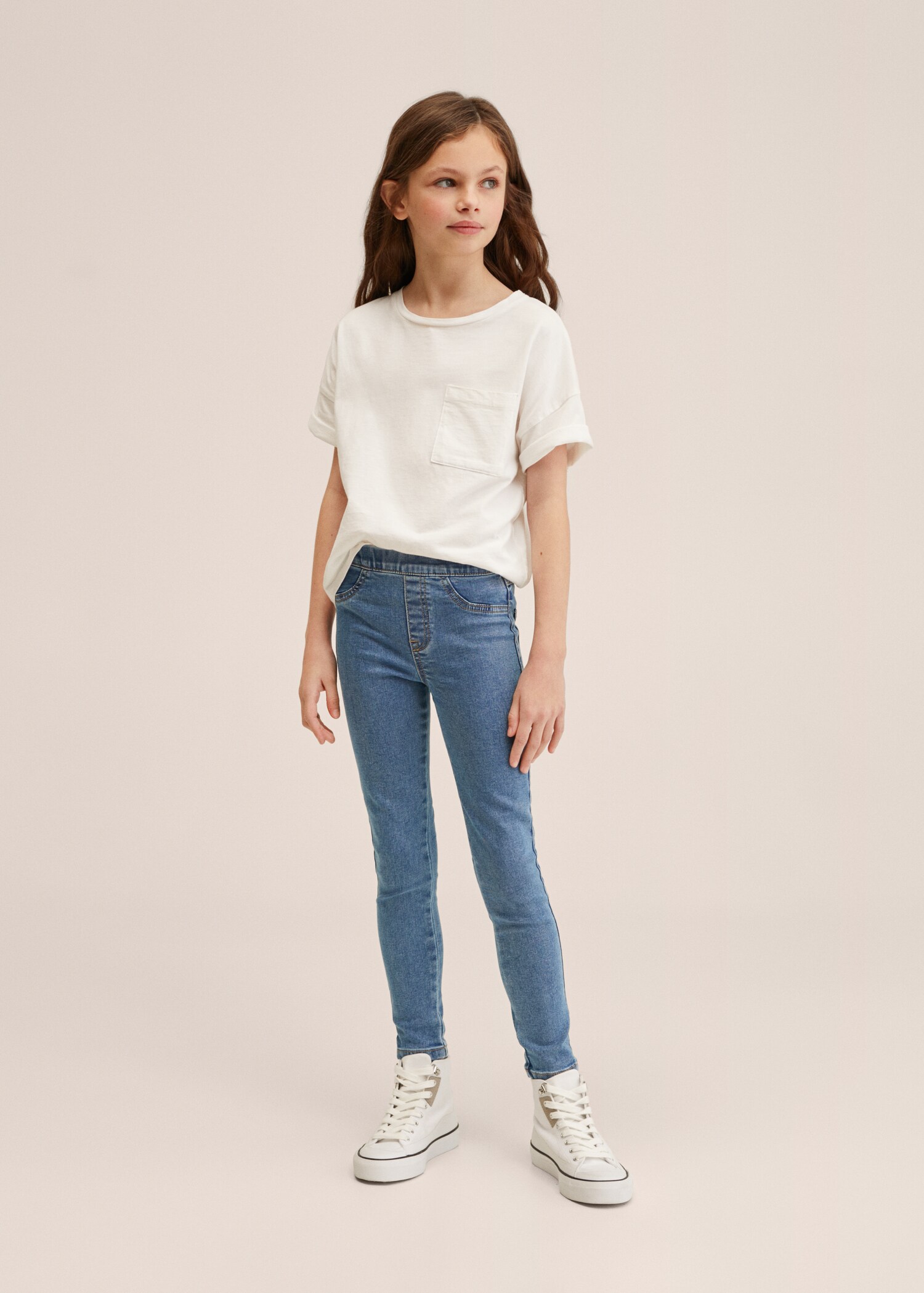 Bavlněné jeggings - Náhled ve středové rovině