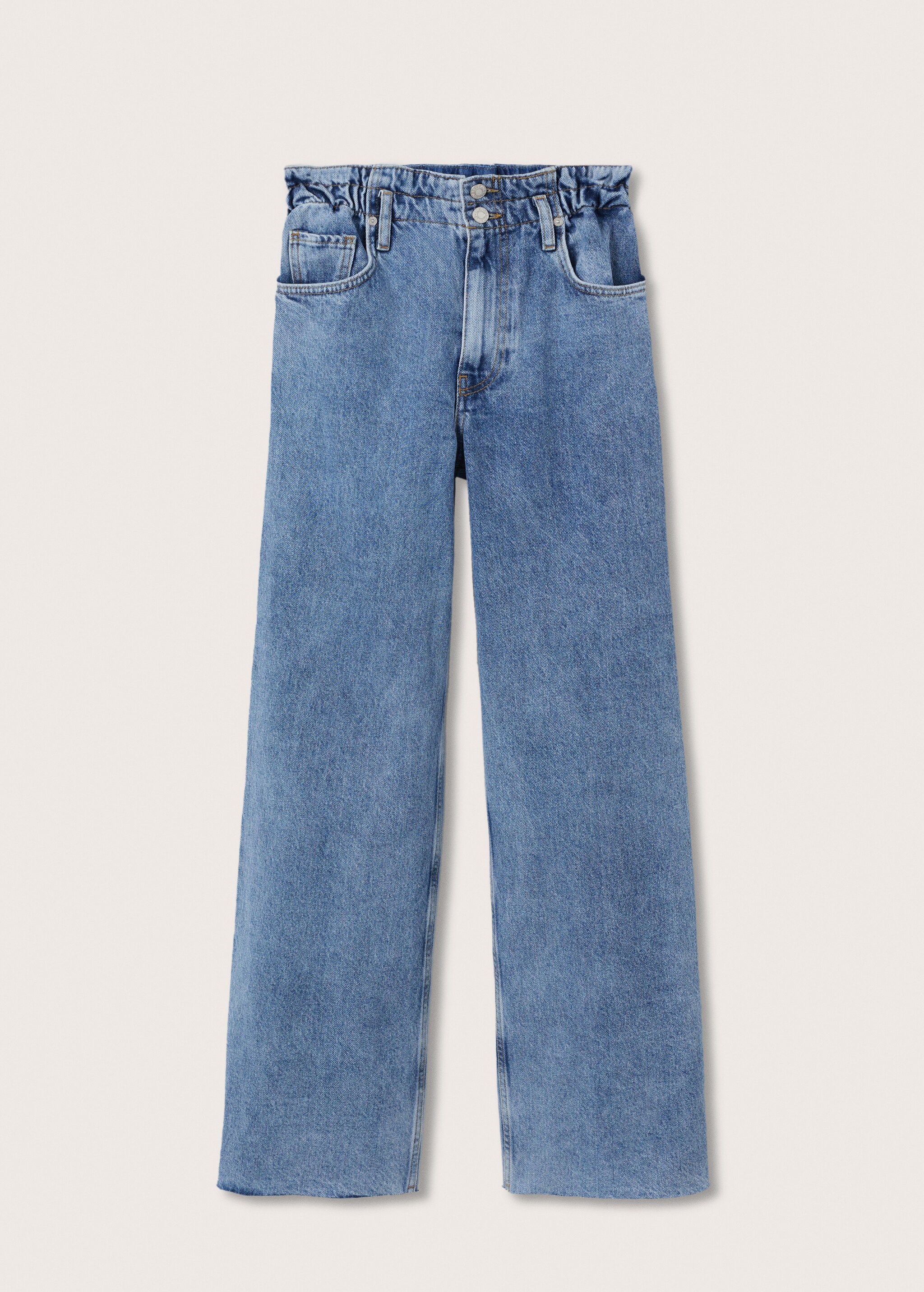 Wideleg elastic waist jeans - Article without model