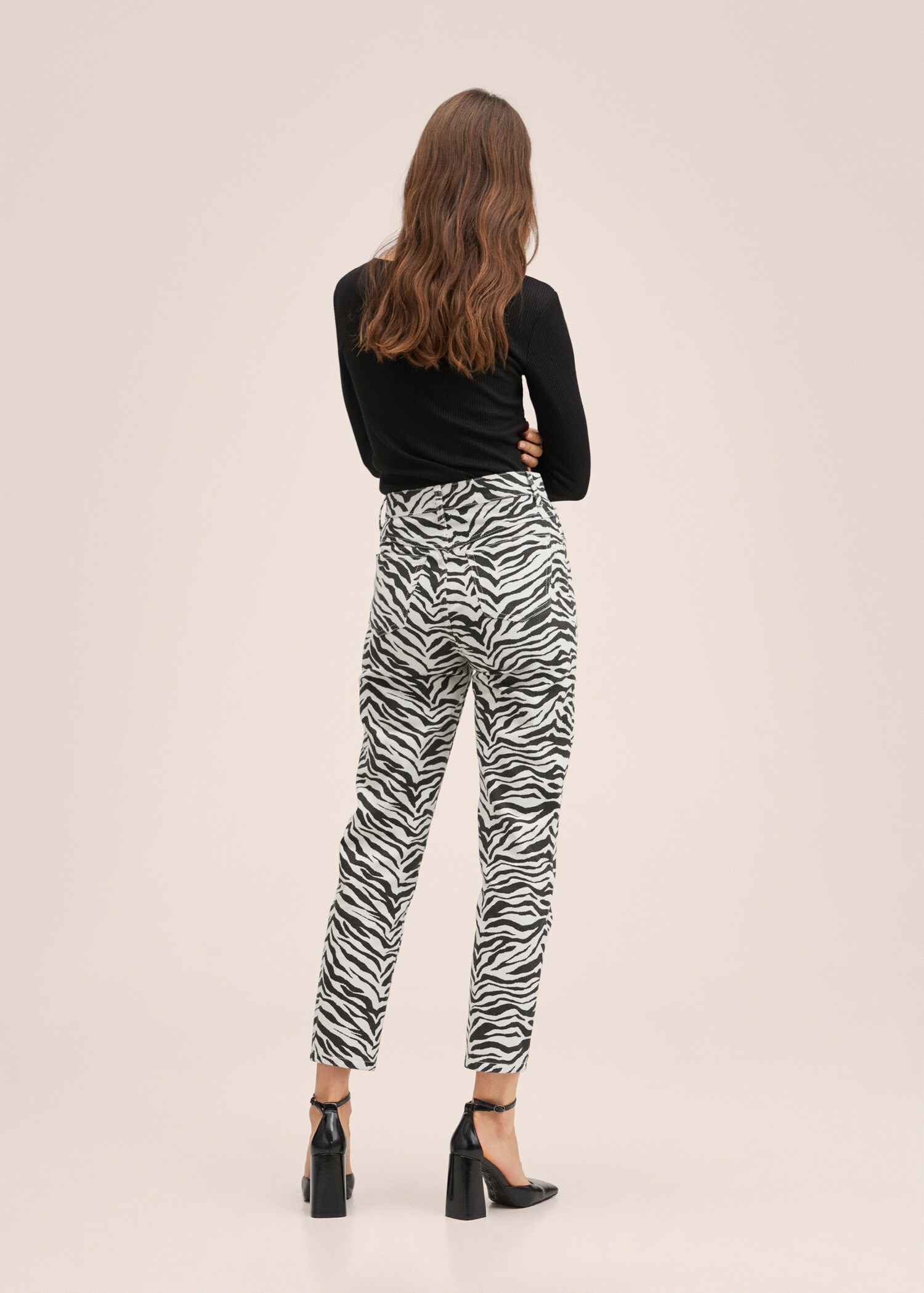 Animal print Mum jeans - Reverse of the article