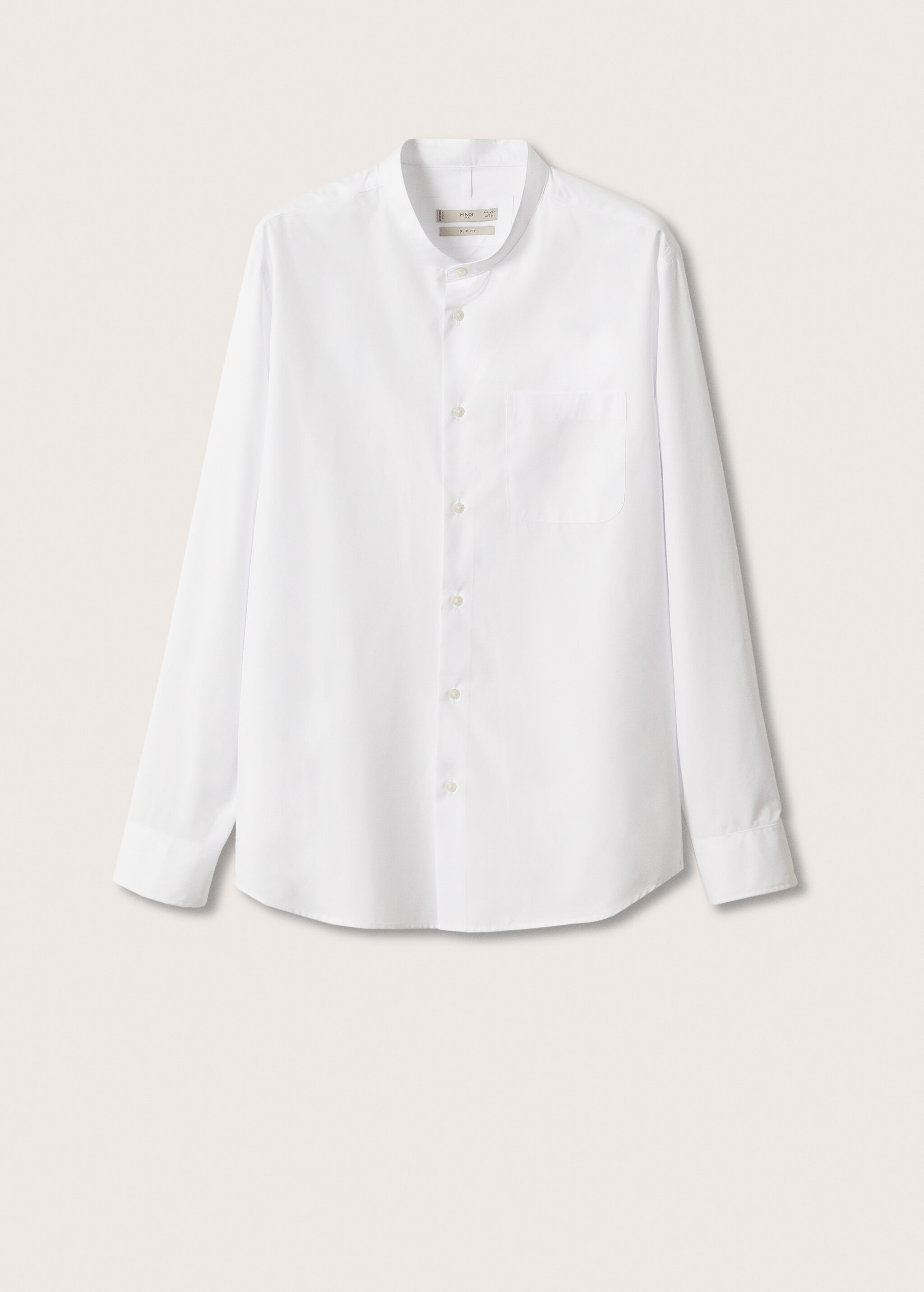 Slim-fit cotton poplin shirt - Article without model
