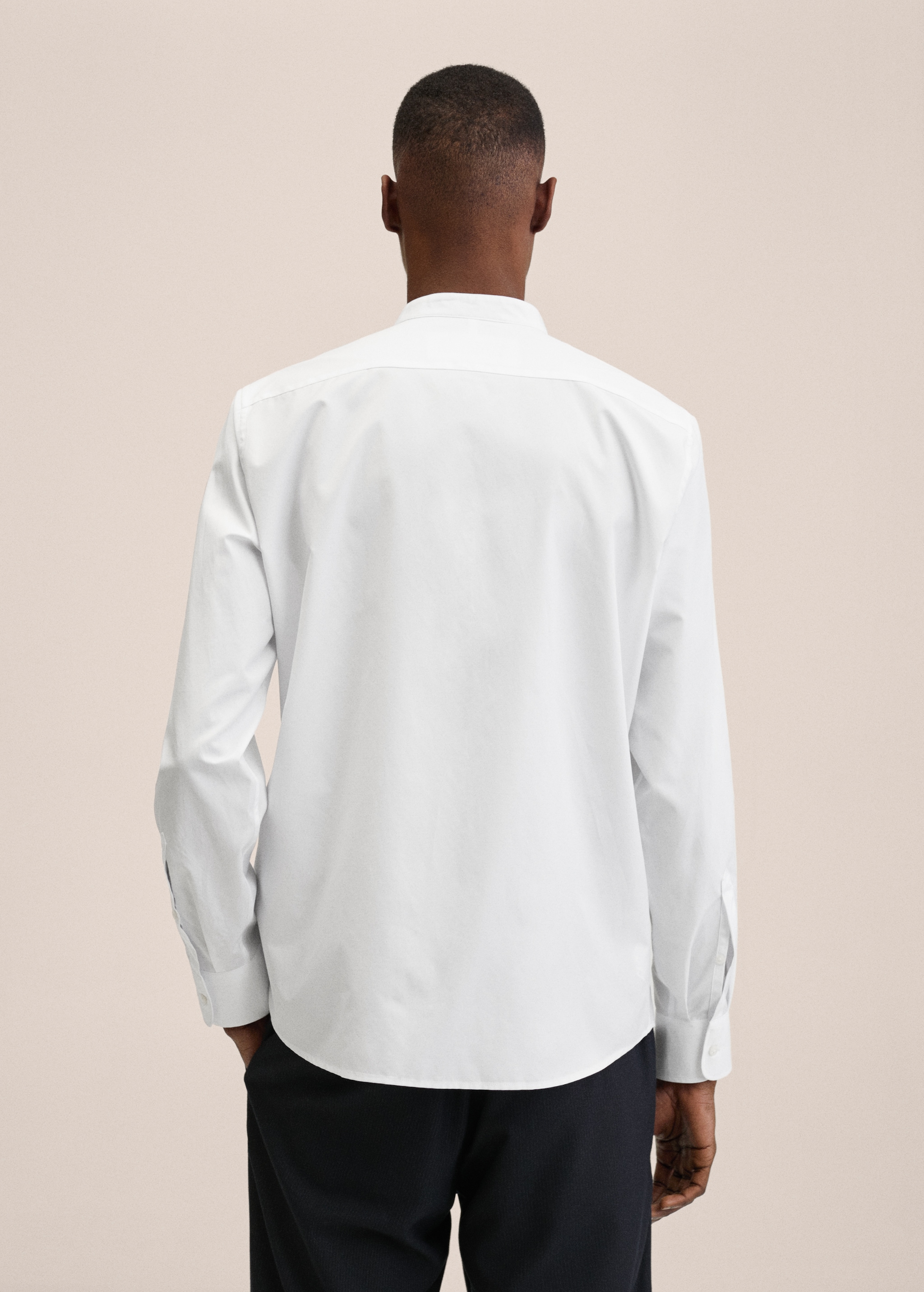 Slim-fit cotton poplin shirt - Reverse of the article