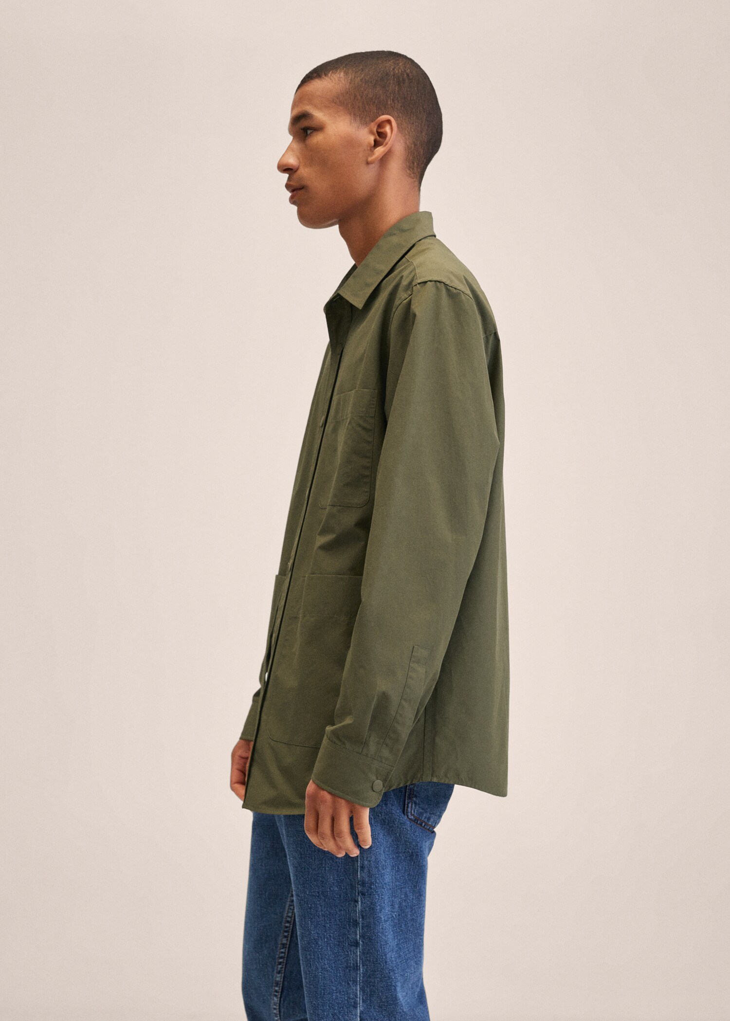 Chest-pocket cotton shirt - Details of the article 2