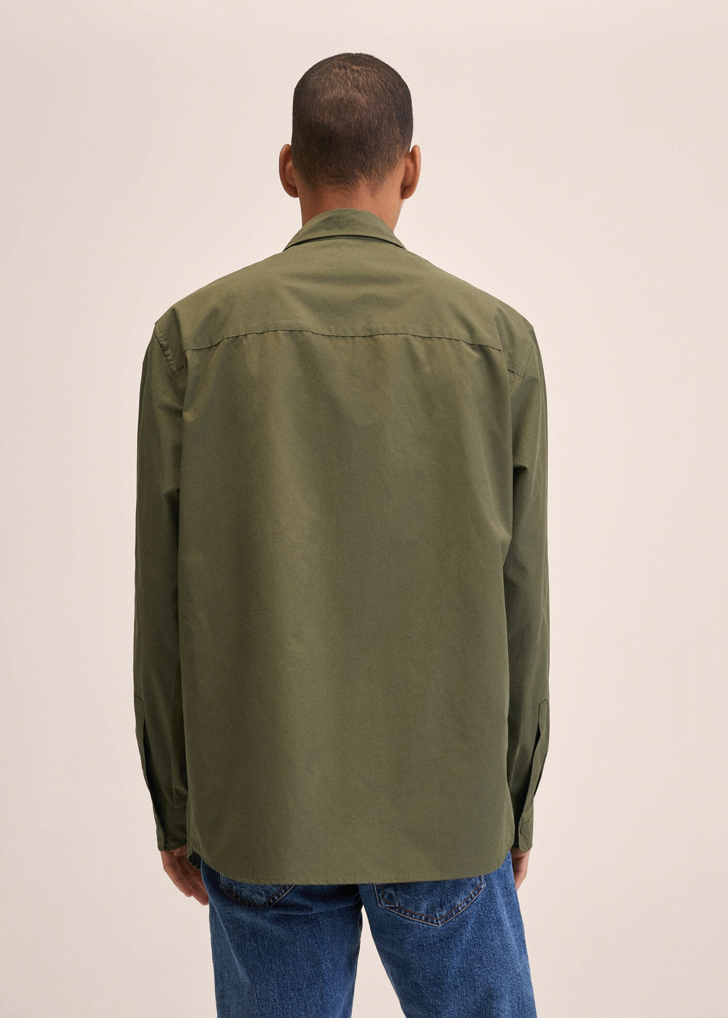 Chest-pocket cotton shirt - Reverse of the article