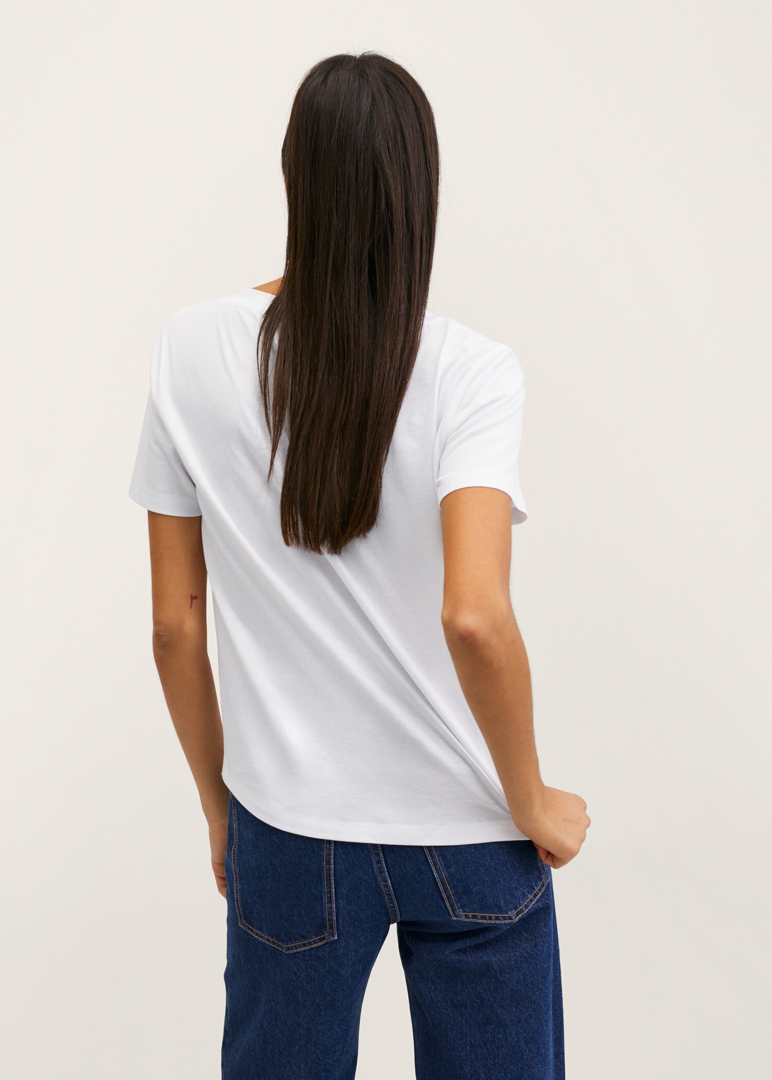 Essential cotton-blend T-shirt - Reverse of the article