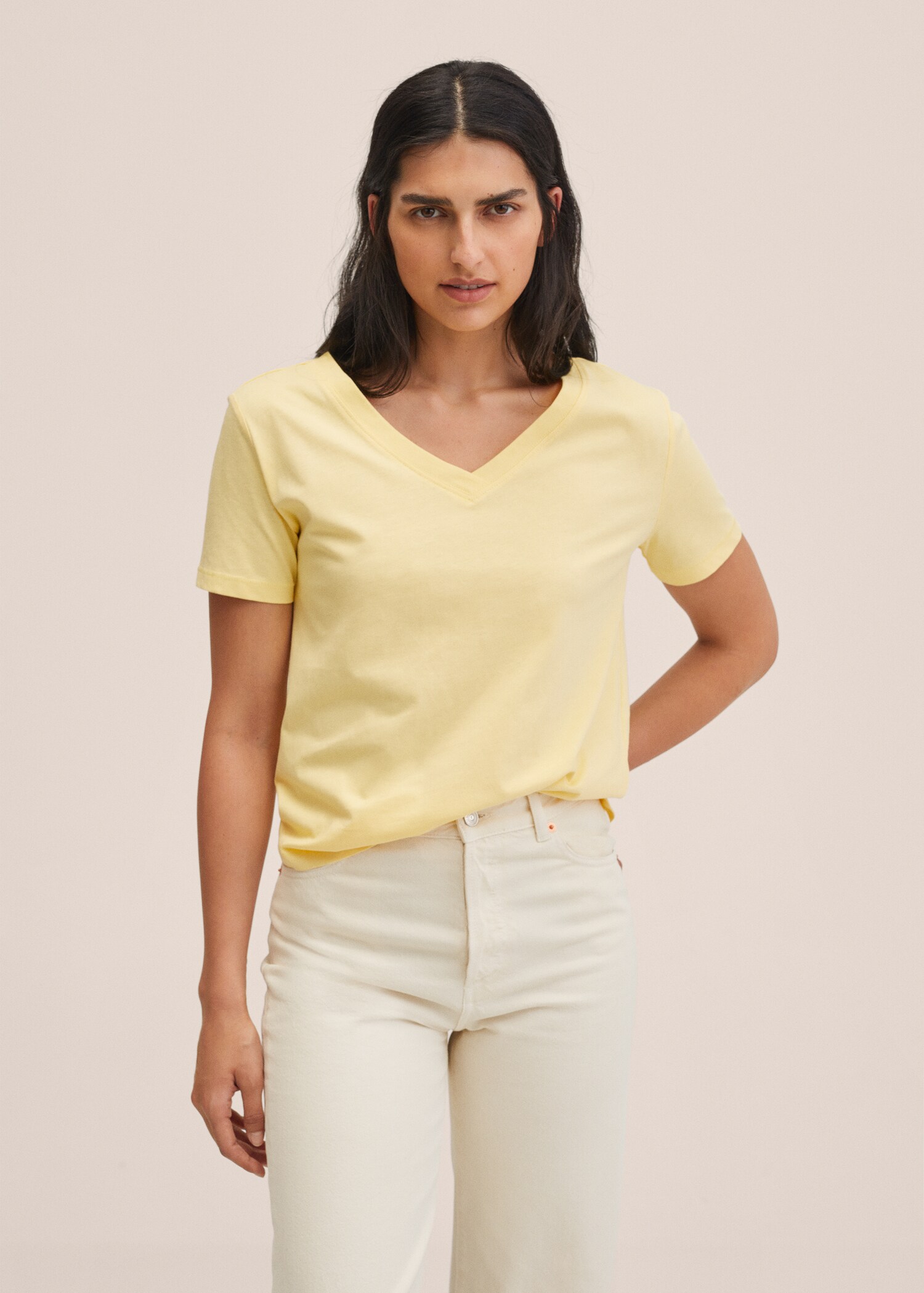 Essential cotton-blend T-shirt - Medium plane