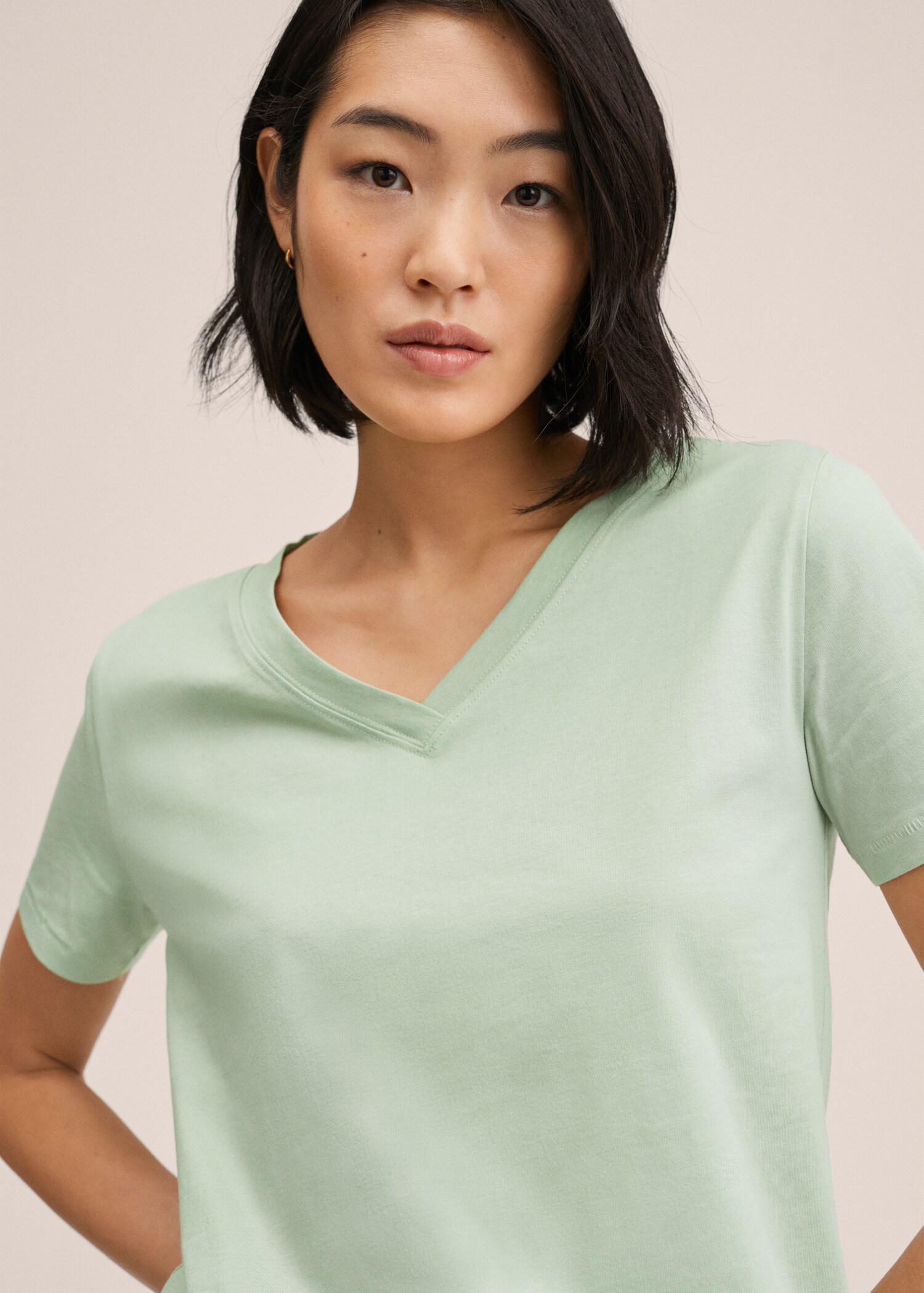 Essential cotton-blend T-shirt - Details of the article 1