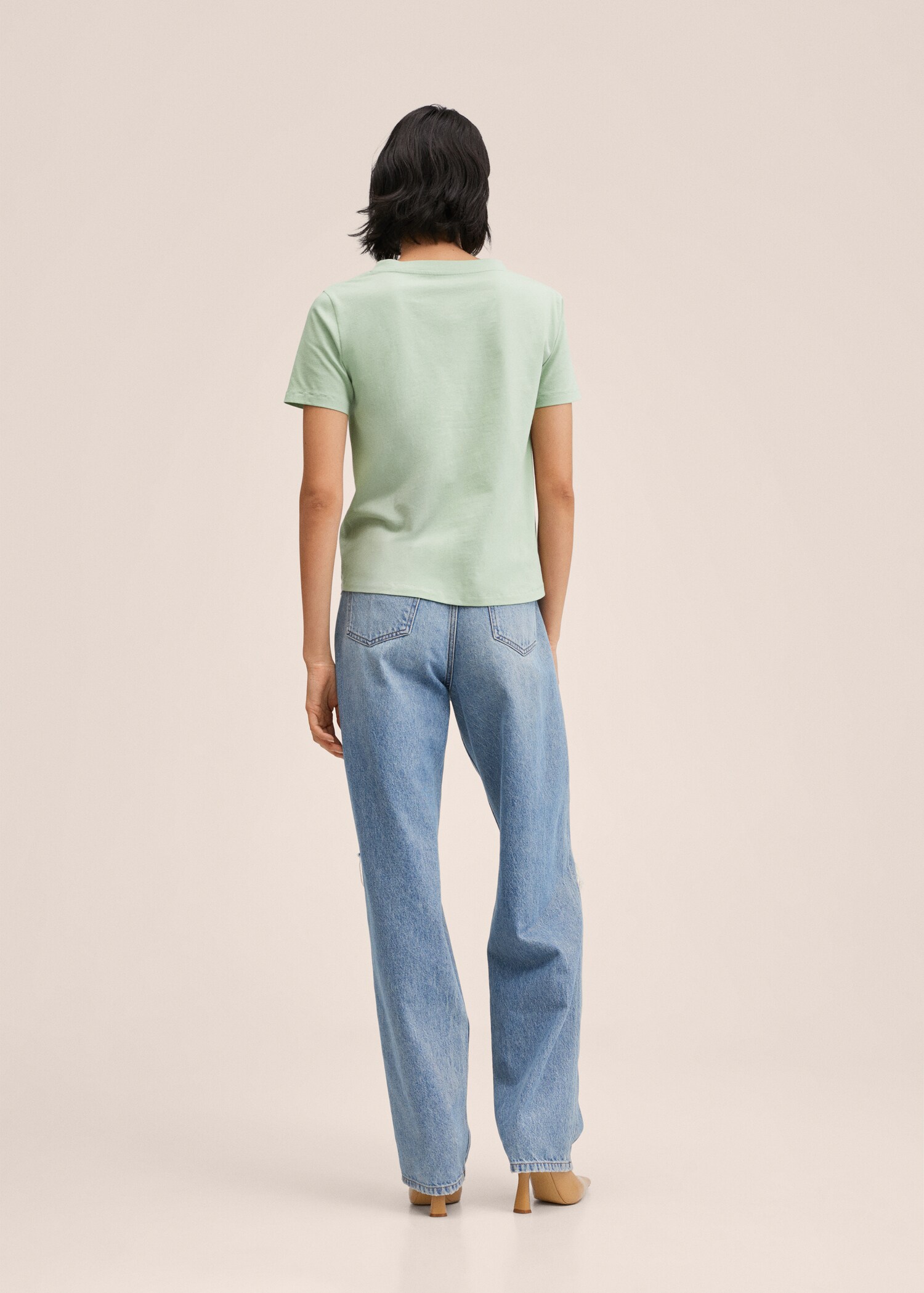 Essential cotton-blend T-shirt - Reverse of the article