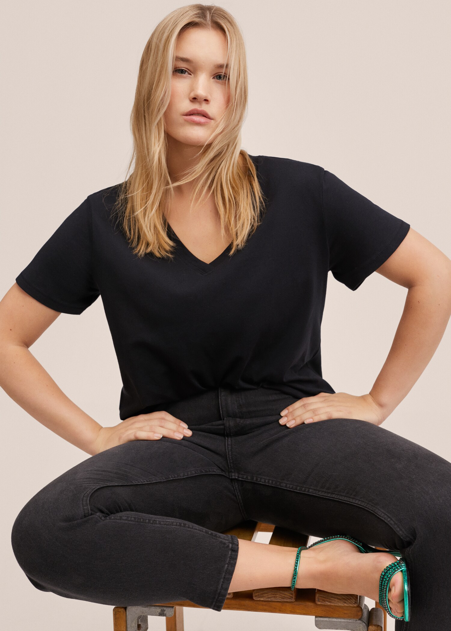 Essential cotton-blend T-shirt - Details of the article 5