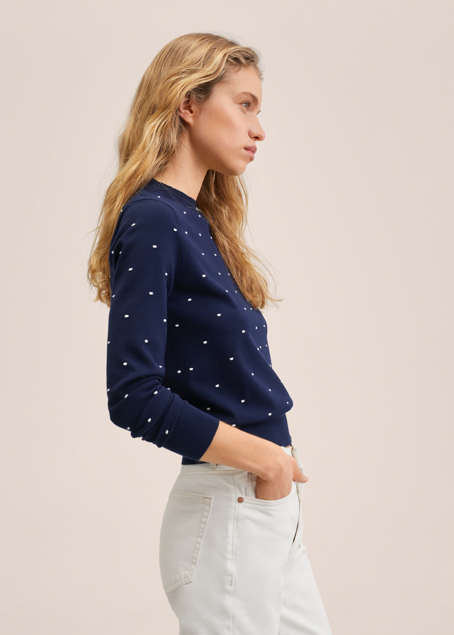 Knit embroidered sweater - Medium plane