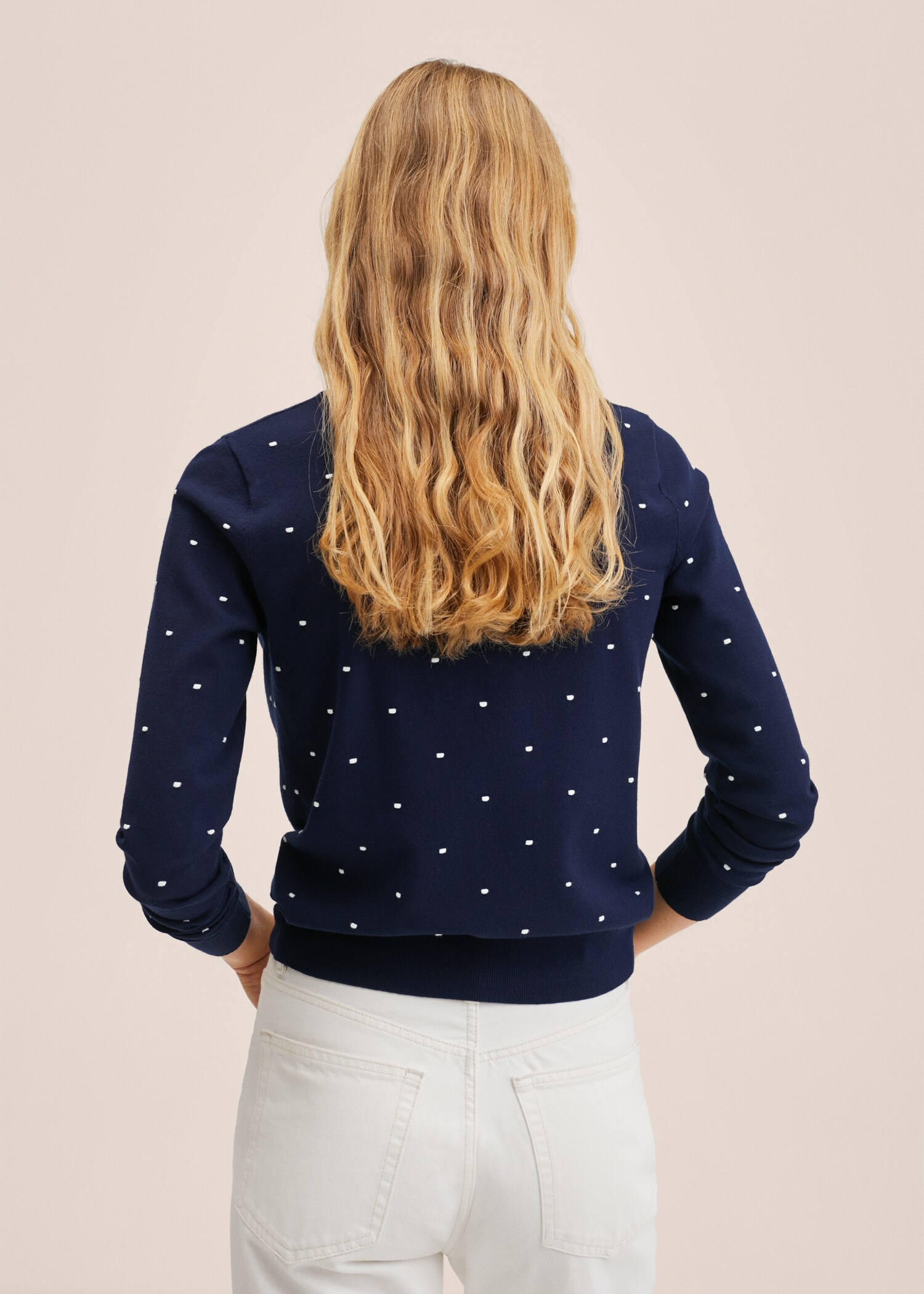 Knit embroidered sweater - Reverse of the article