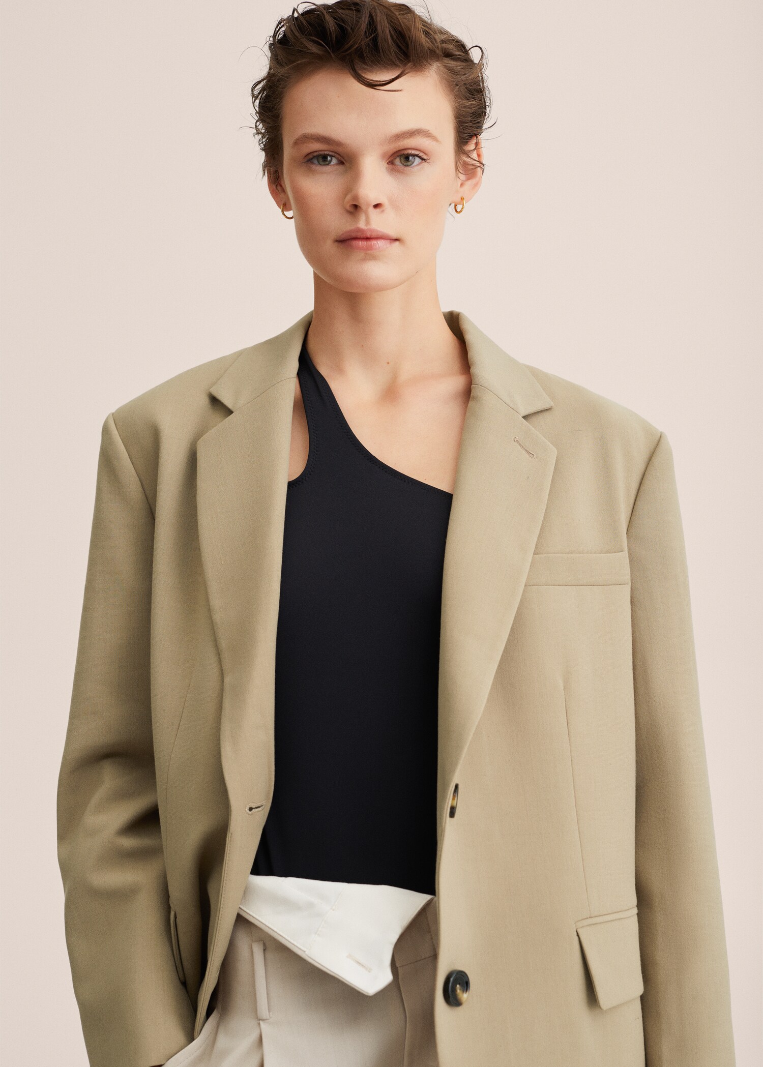 Oversized structured jacket - Medium plane