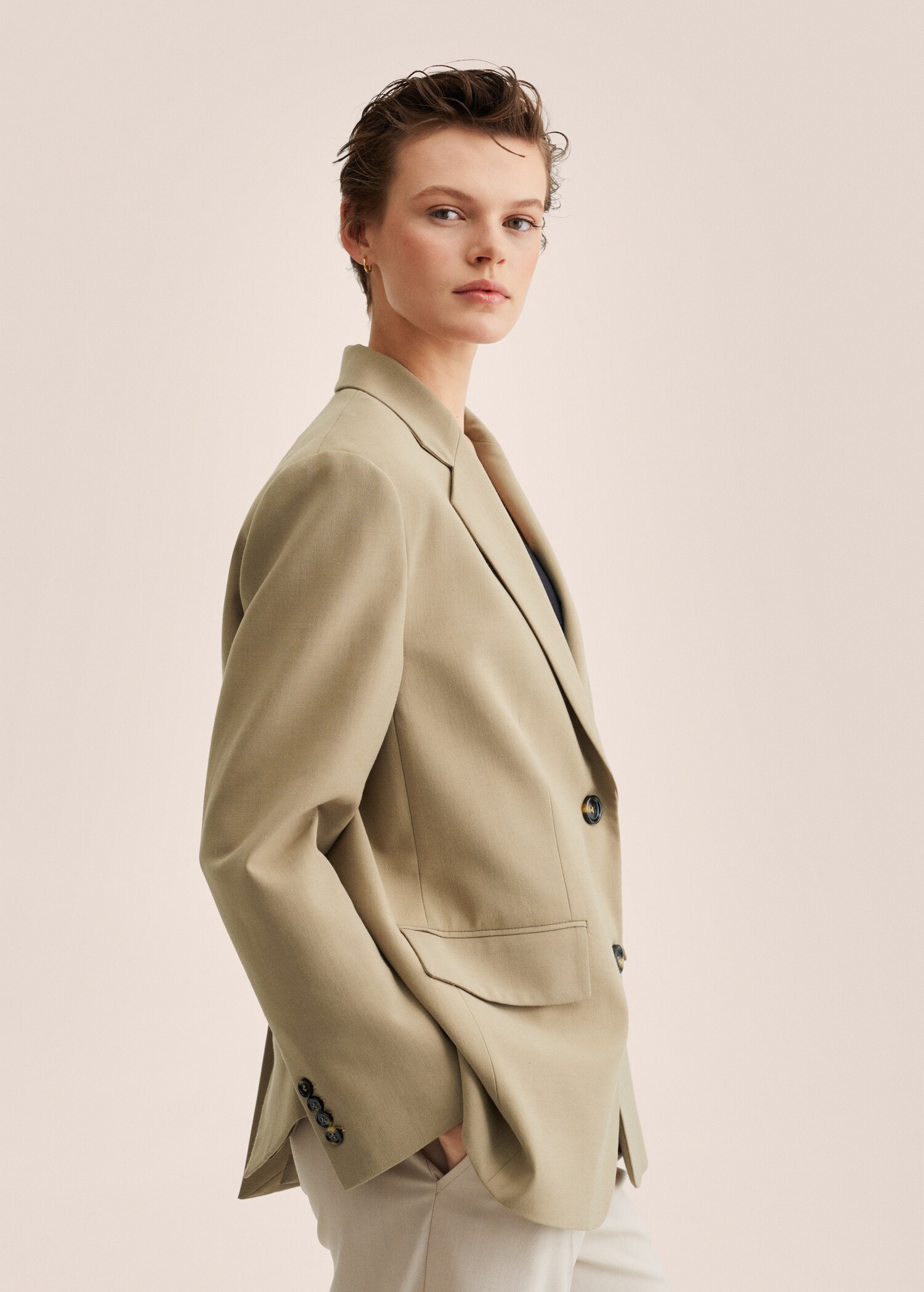 Oversized structured jacket - Details of the article 2