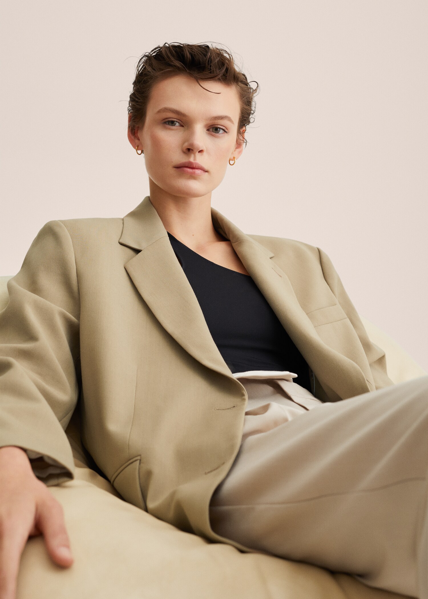 Oversized structured jacket - Details of the article 3