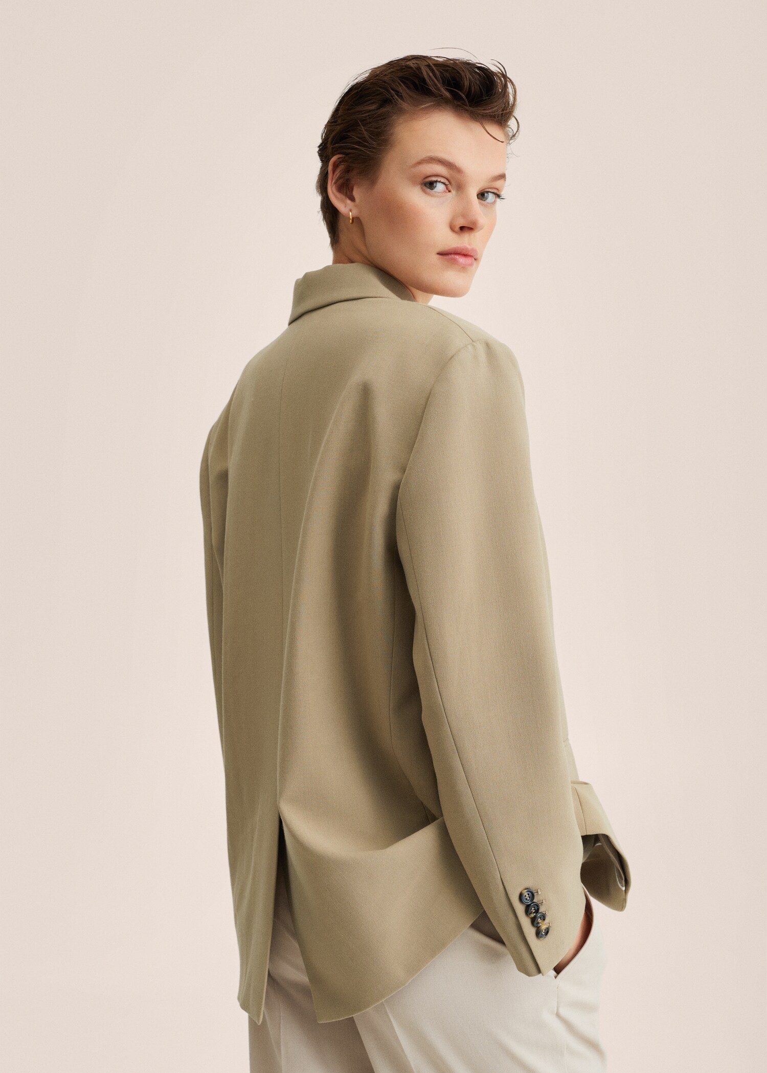 Oversized structured jacket - Reverse of the article