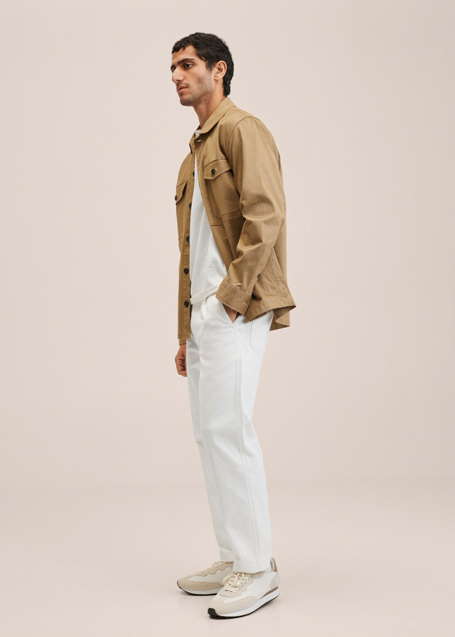 Slim-fit pleated jeans  - Details of the article 2