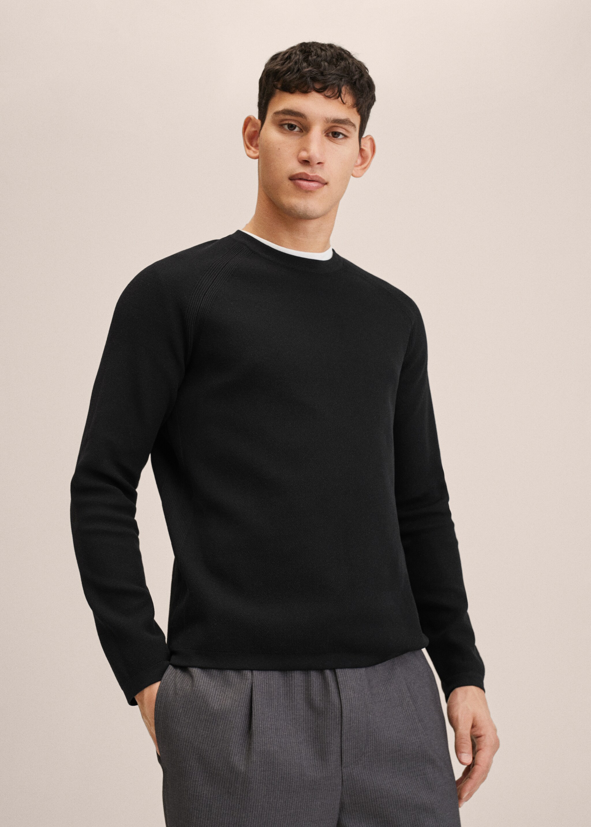 Crease-resistant stretch sweater - Medium plane