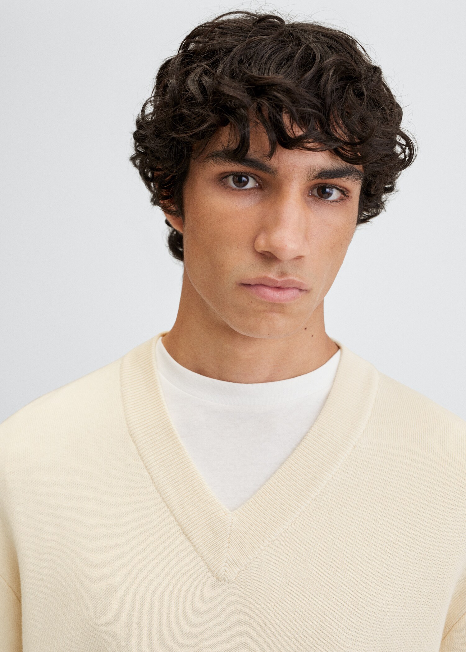 Jersey algodón cuello pico - Detalle del artículo 1