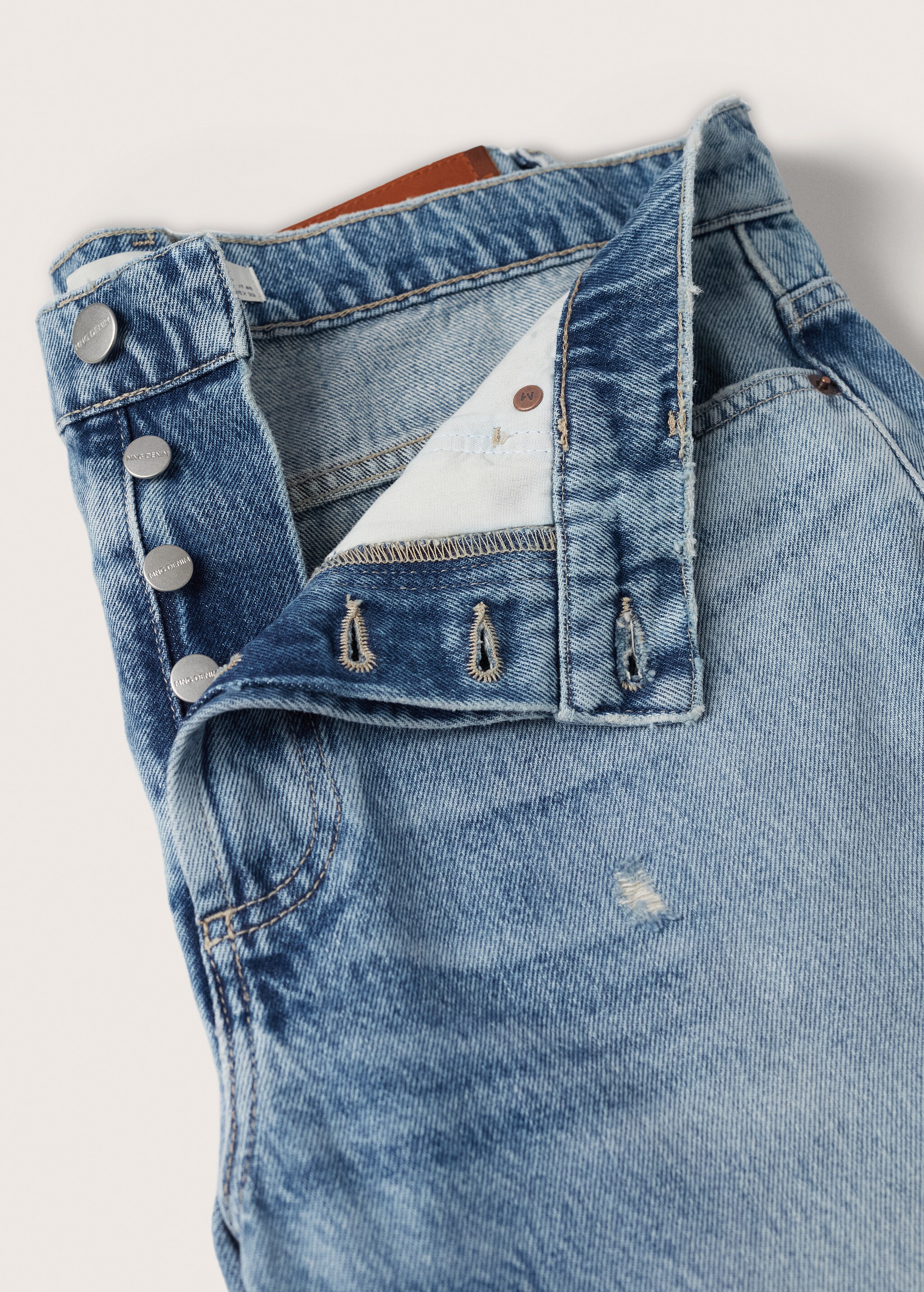 Ripped straight-fit jeans - Details of the article 8