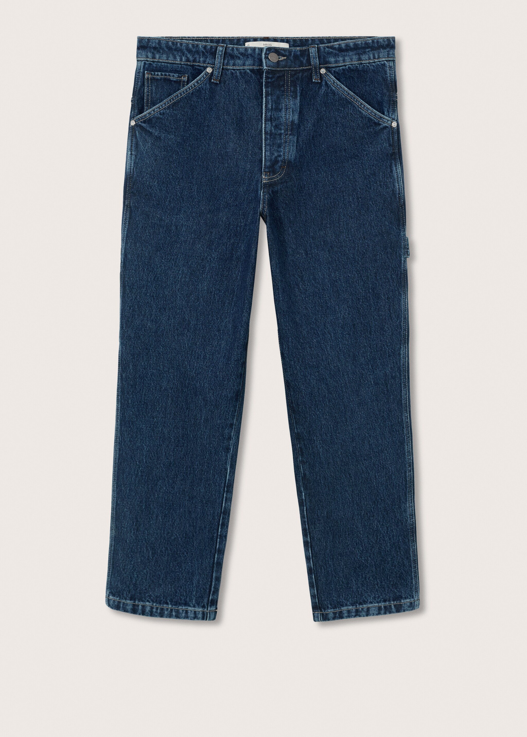 Loose-fit cropped carpenter jeans - Article without model