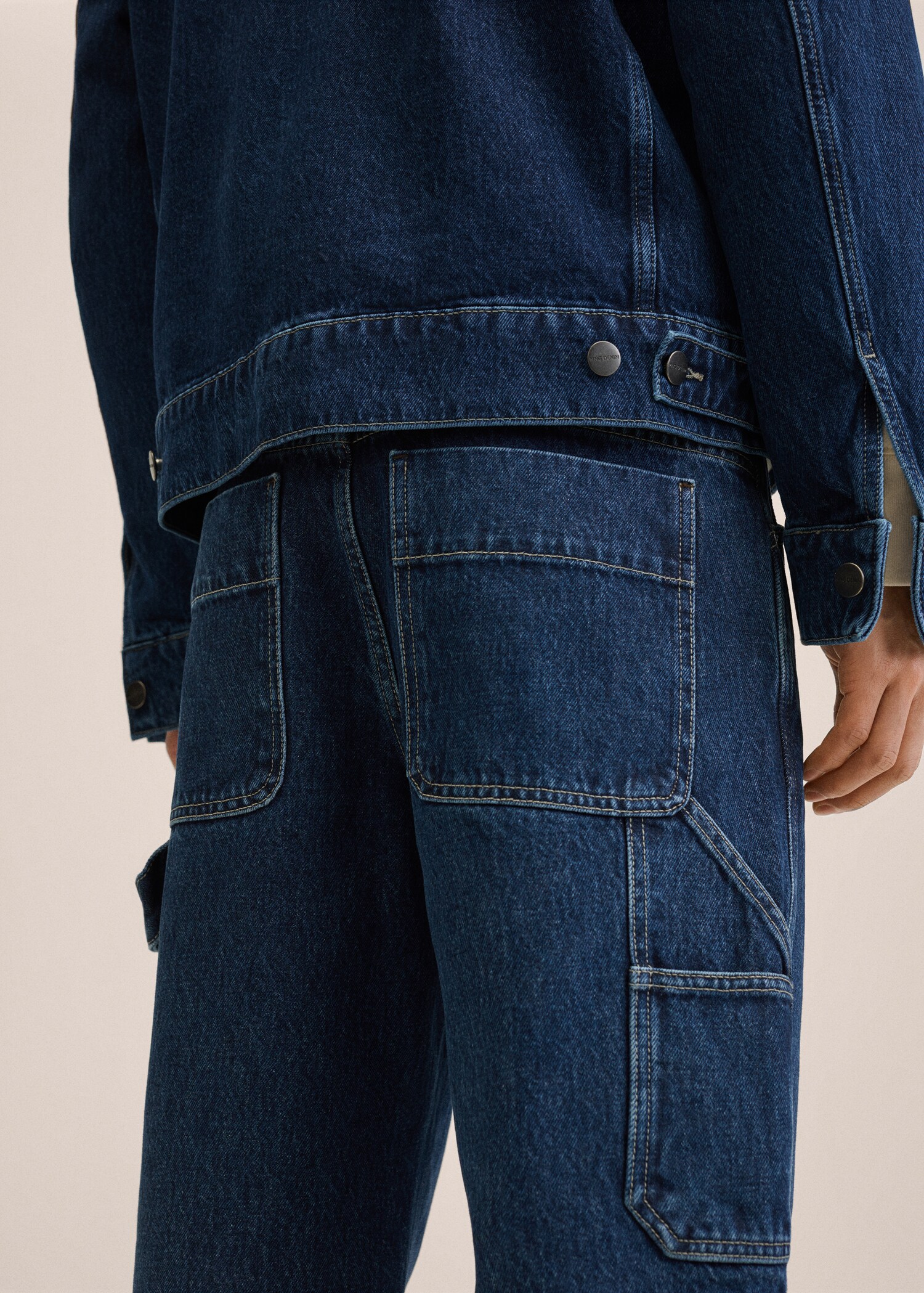 Loose-fit cropped carpenter jeans - Details of the article 3