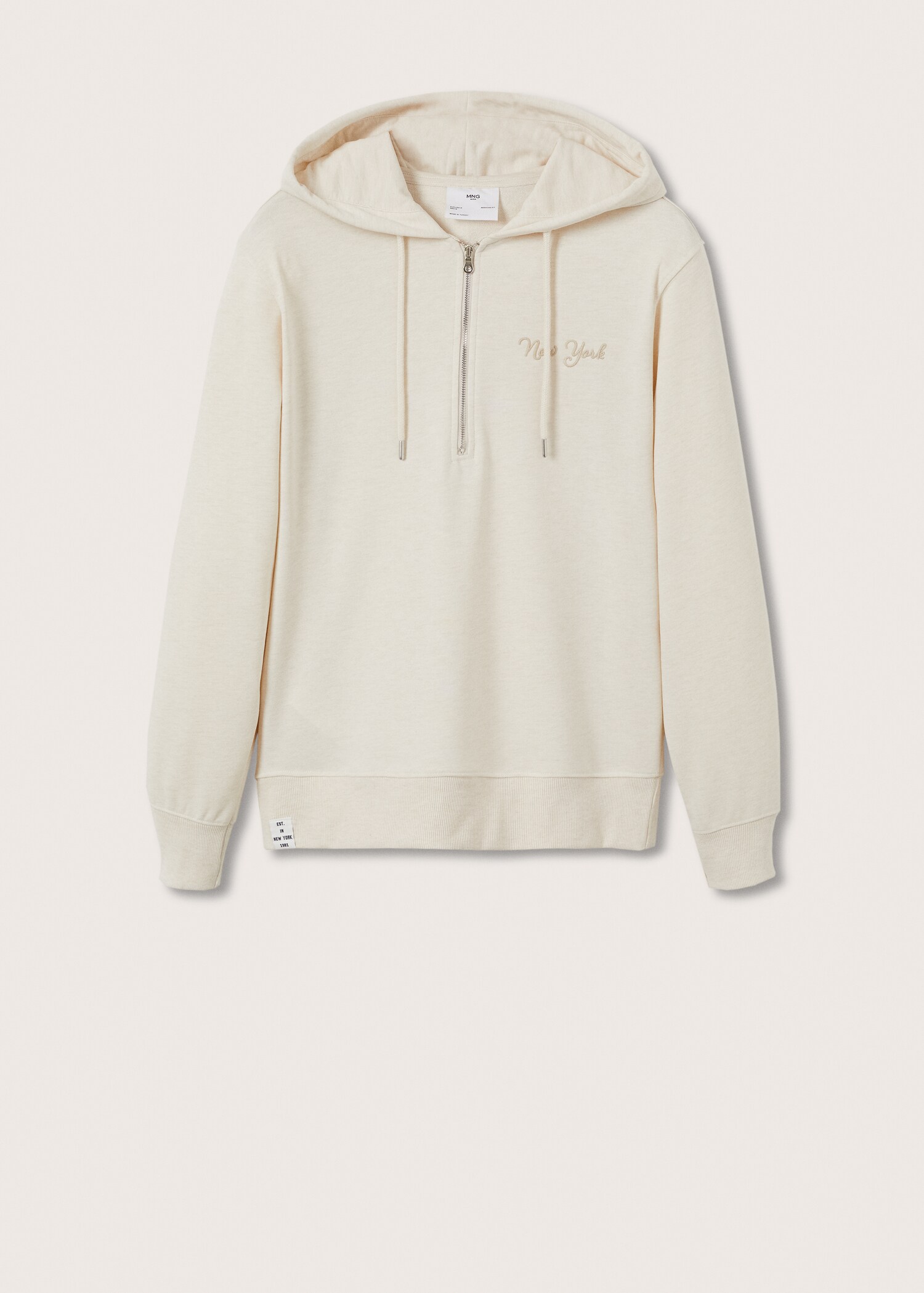 Message zip hood sweatshirt - Article without model