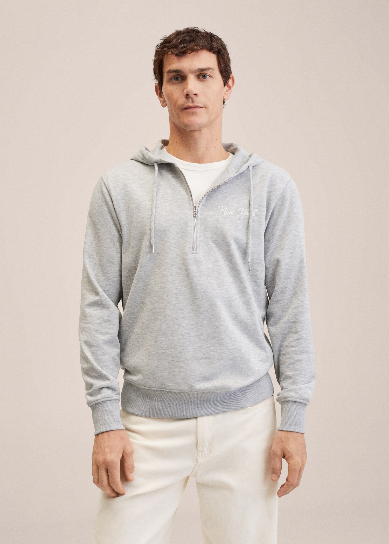 Message zip hood sweatshirt - Medium plane
