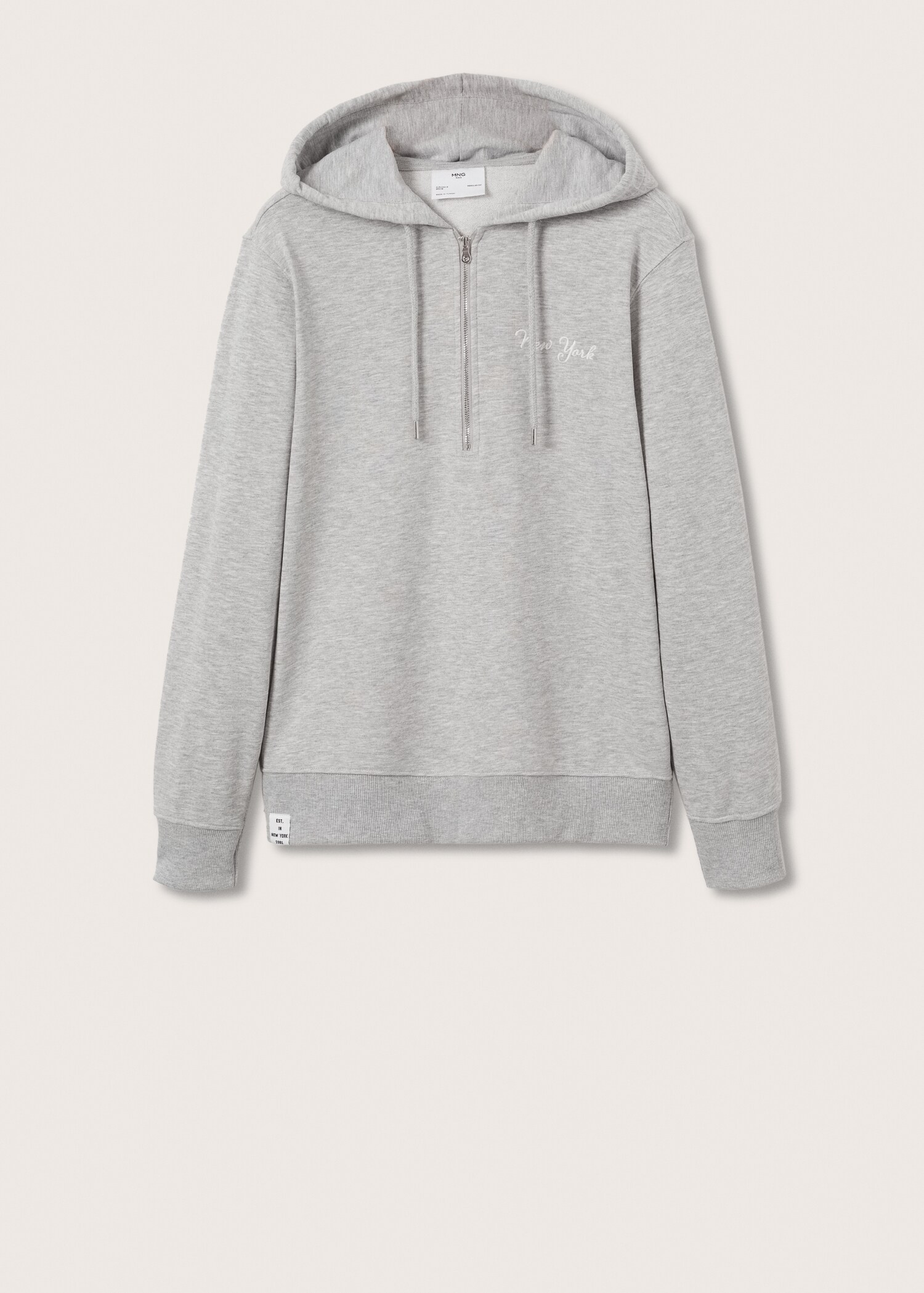 Message zip hood sweatshirt - Article without model