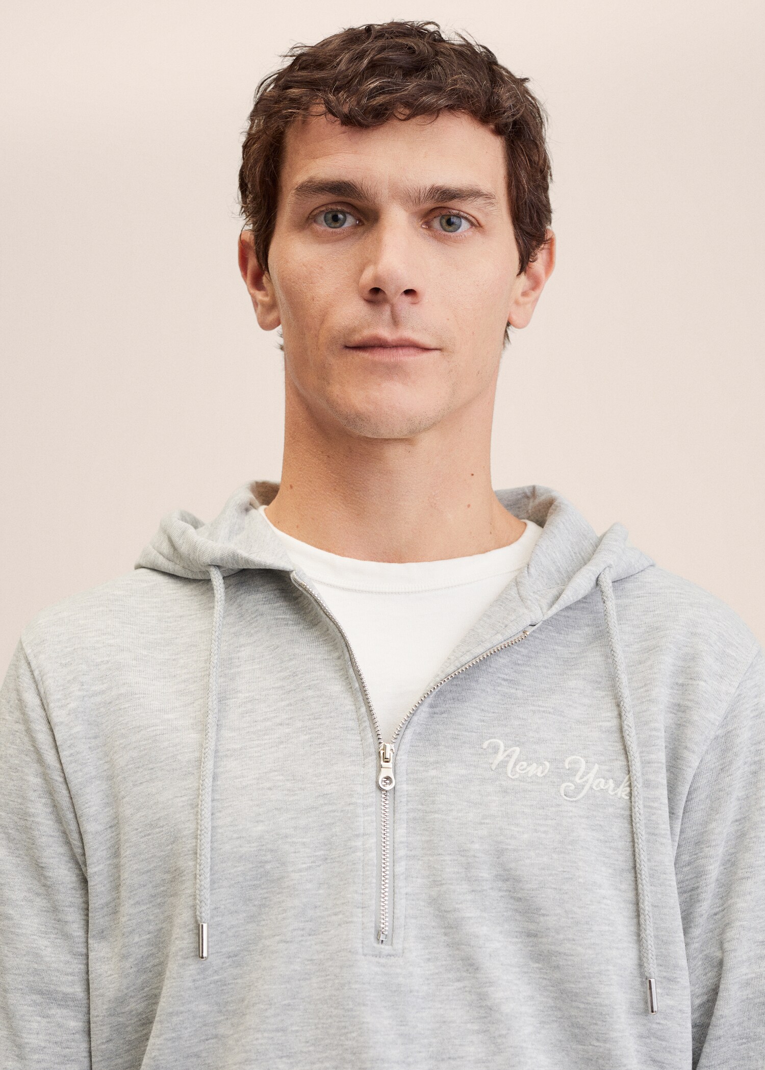 Message zip hood sweatshirt - Details of the article 1
