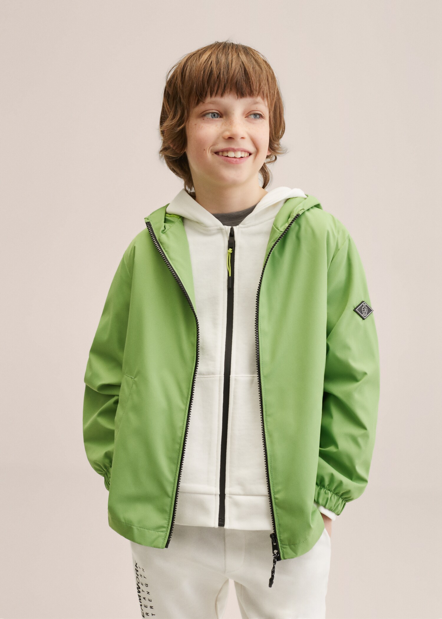 Hooded windbreaker jacket - Medium plane