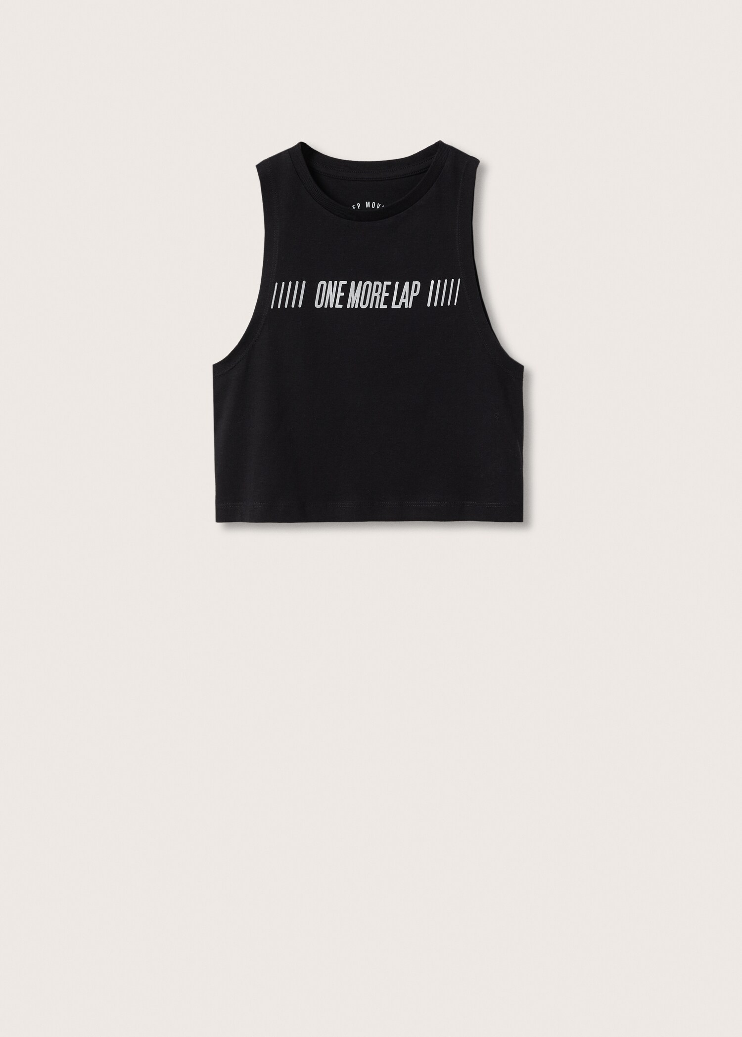 Camiseta crop mensaje - Artículo sin modelo