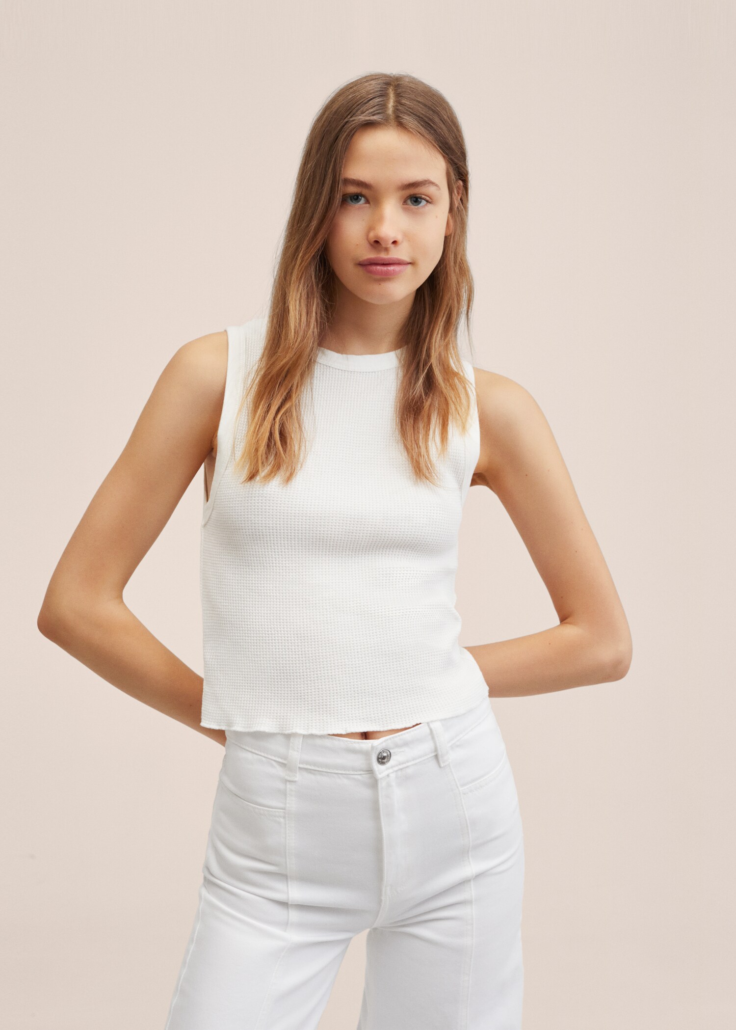 Faded fabric tank top - Details of the article 2