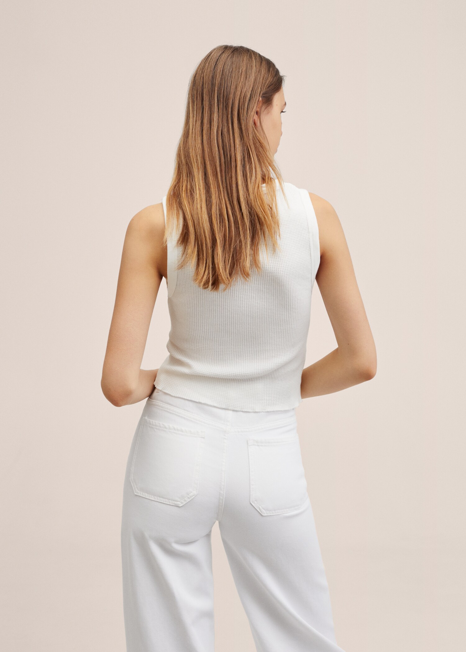 Faded fabric tank top - Reverse of the article